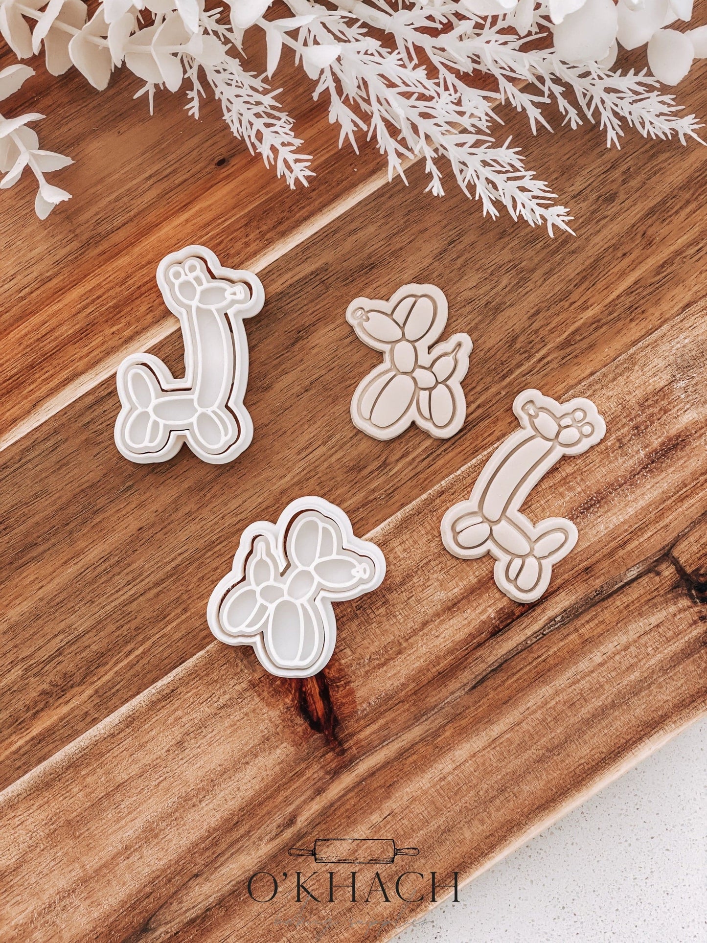 Mini Balloons (Set Of 2) Stamp & Cutter - Fondant & Sugar Cookies