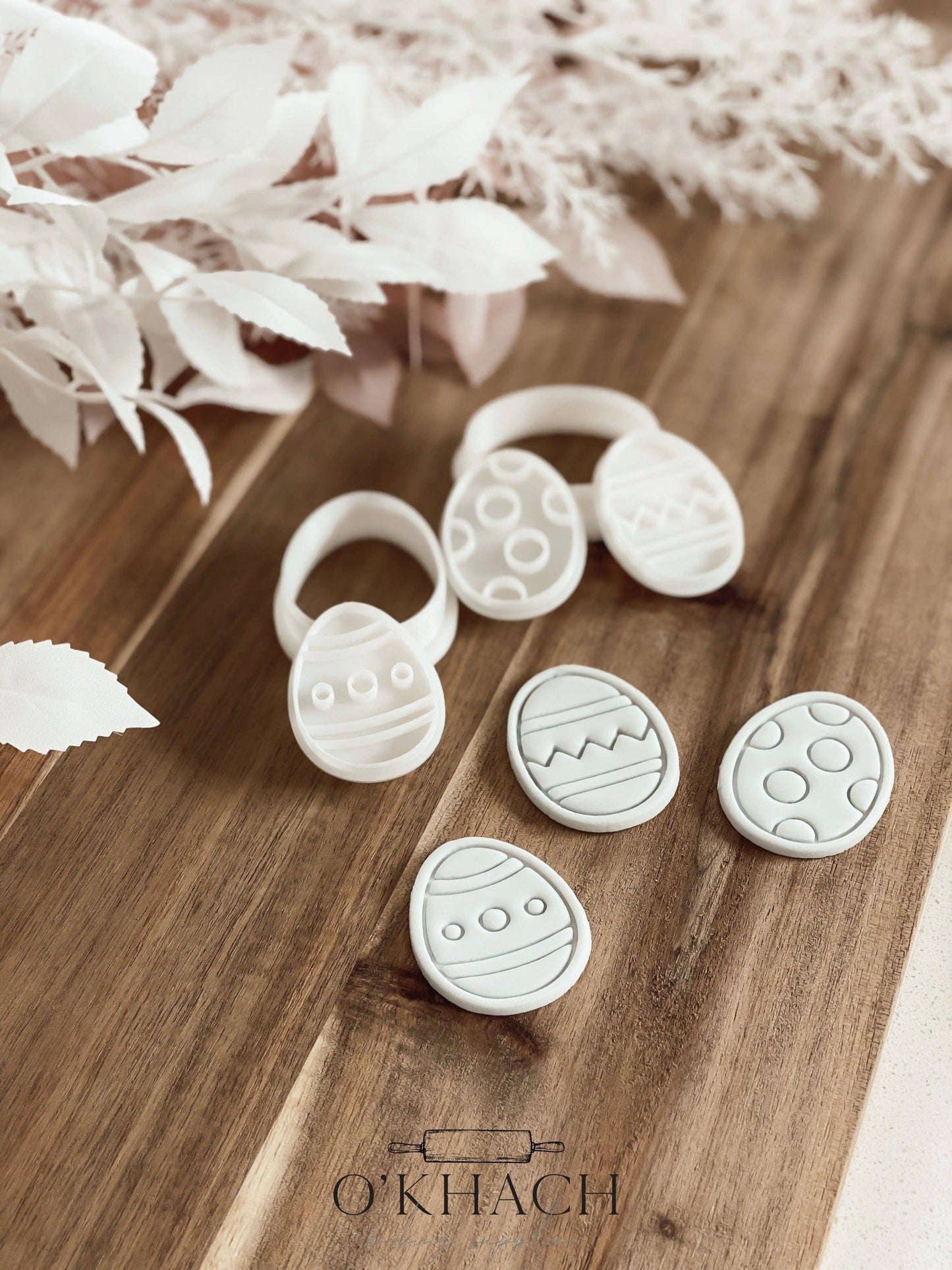 Mini Eggs (Set Of 3) - Cookie Stamp & Cutter - Ideal for Fondant & Sugar Cookies