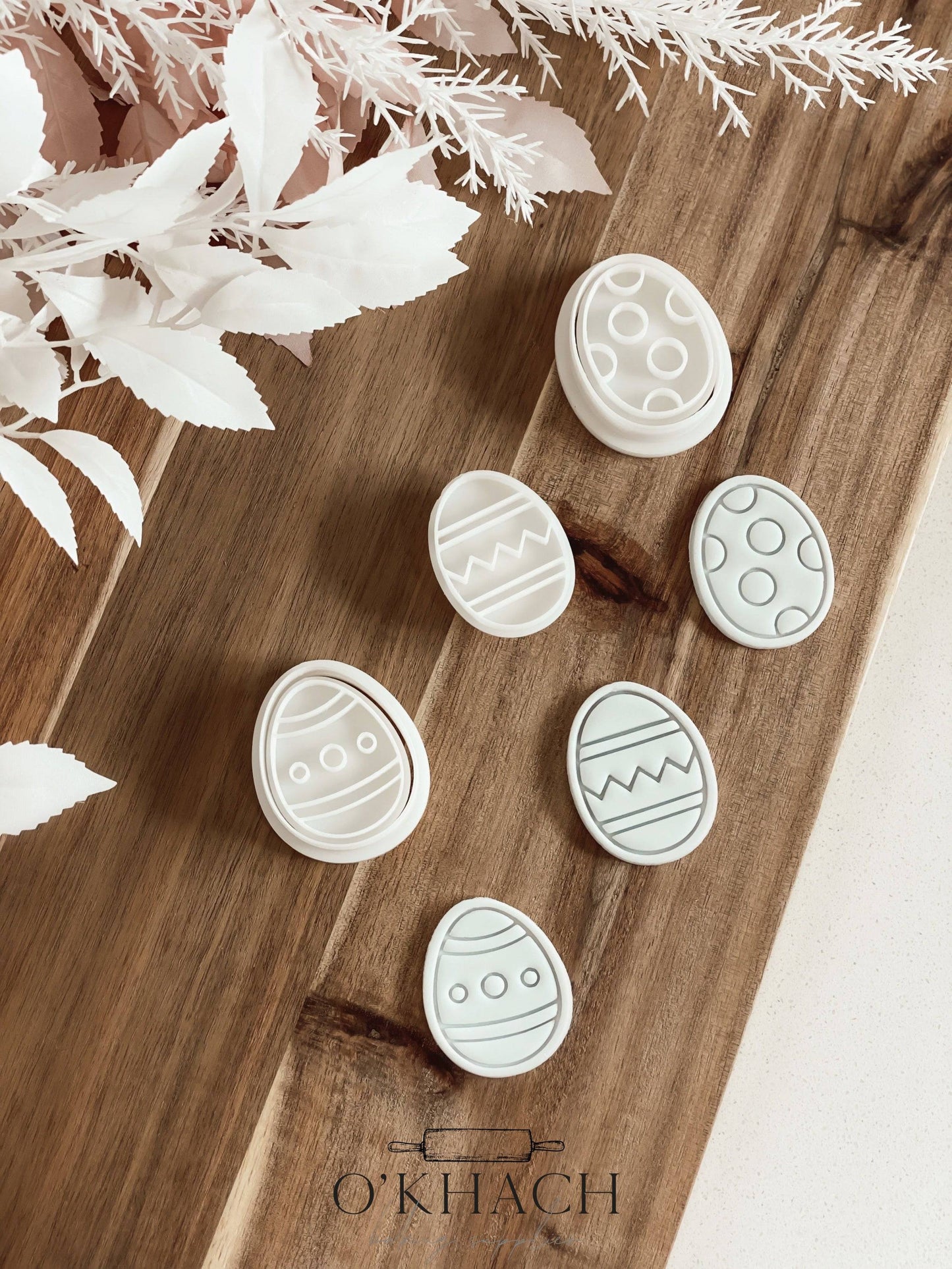 Mini Eggs (Set Of 3) - Cookie Stamp & Cutter - Ideal for Fondant & Sugar Cookies