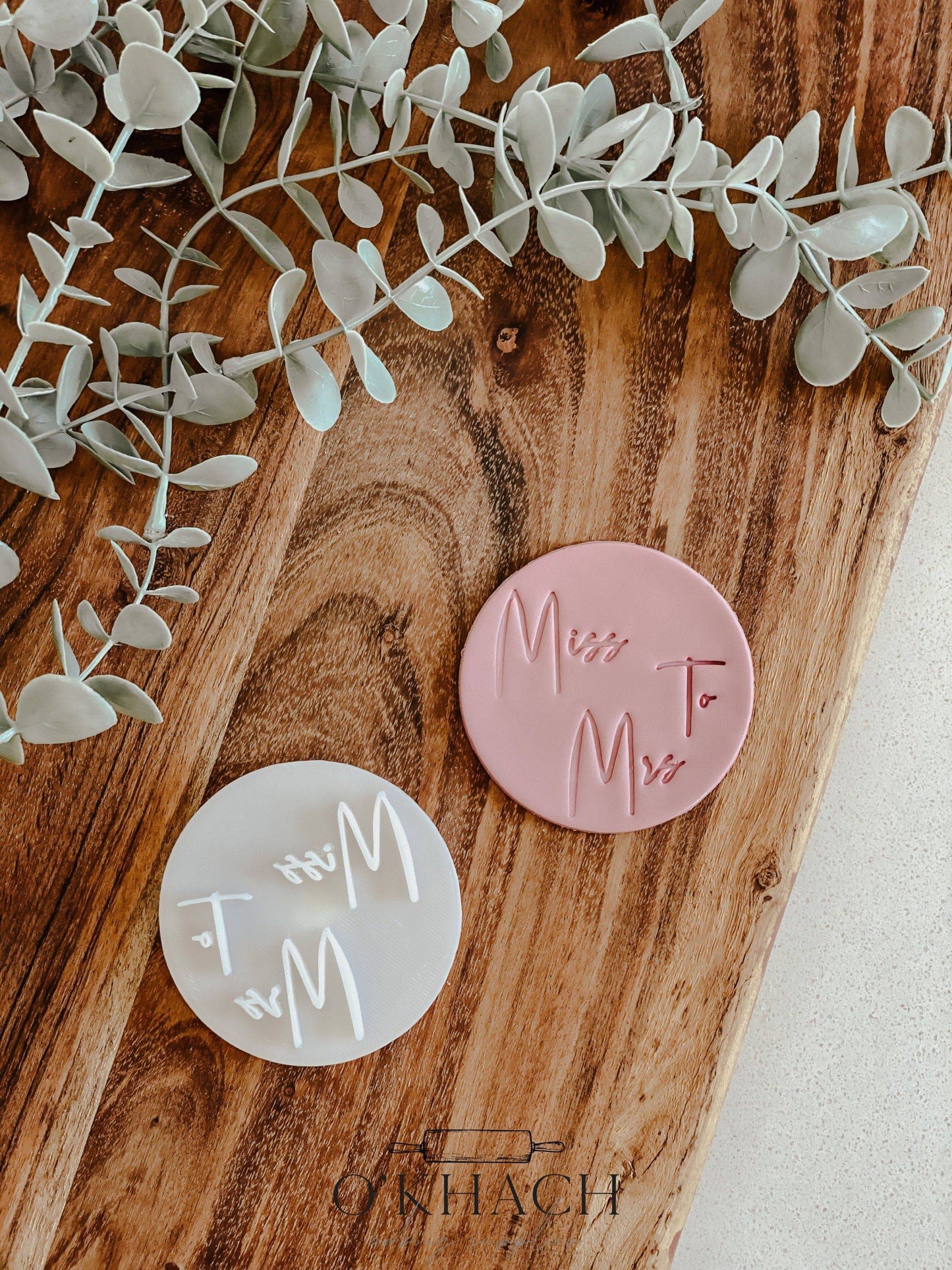 Miss To Mrs Stamp - Perfect for Fondant & Sugar Cookies