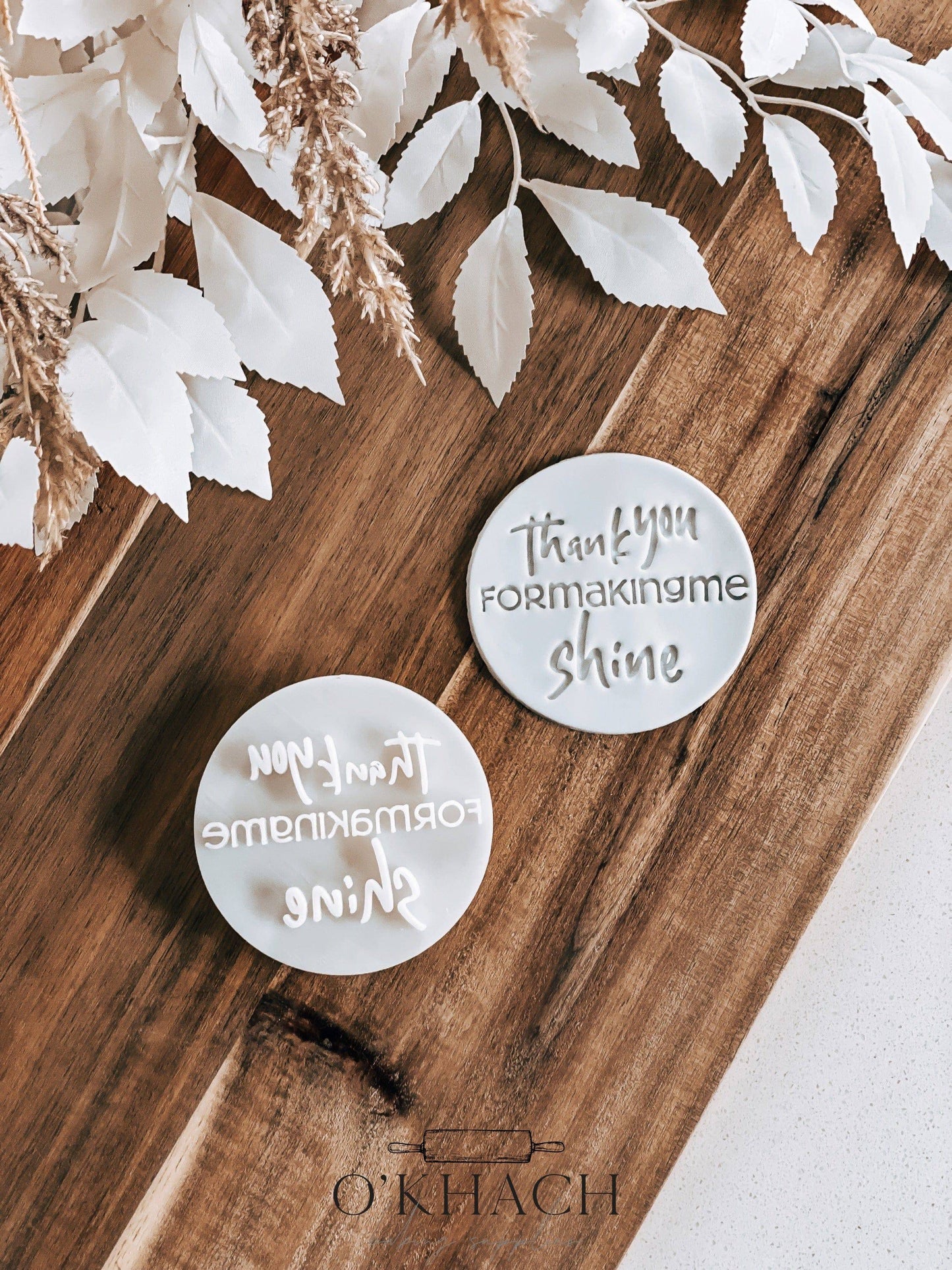 Thank You For Making Me Shine - Cookie Stamp - Ideal for Fondant & Sugar Cookies
