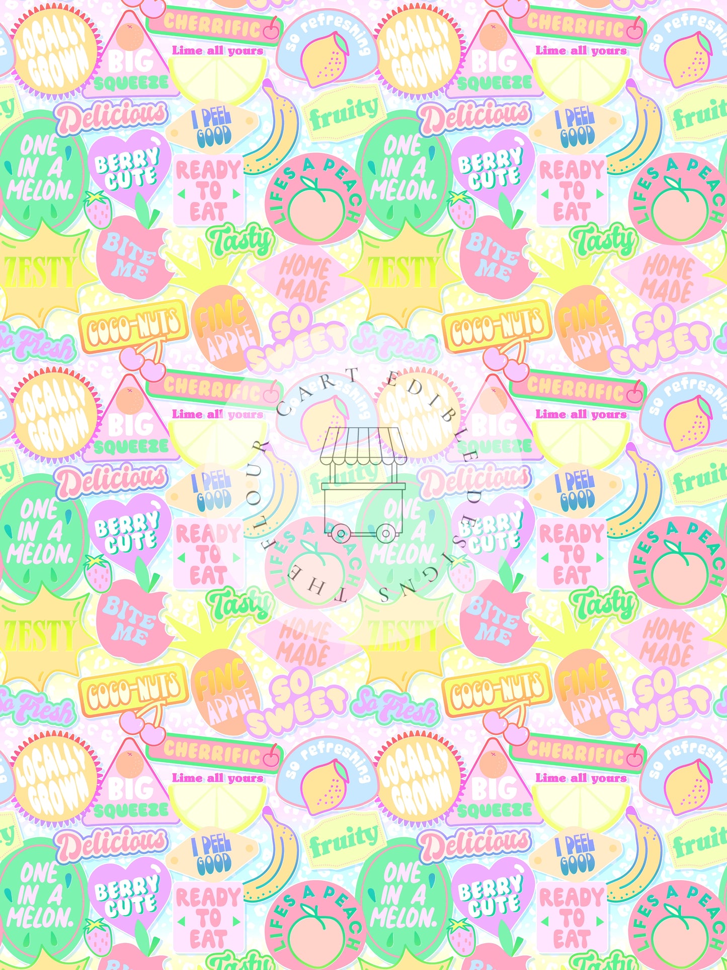 Cutie Fruity - The Flour Cart Edible Image - Premium from The Flour Cart - Just $16.99! Shop now at O'Khach Baking Supplies