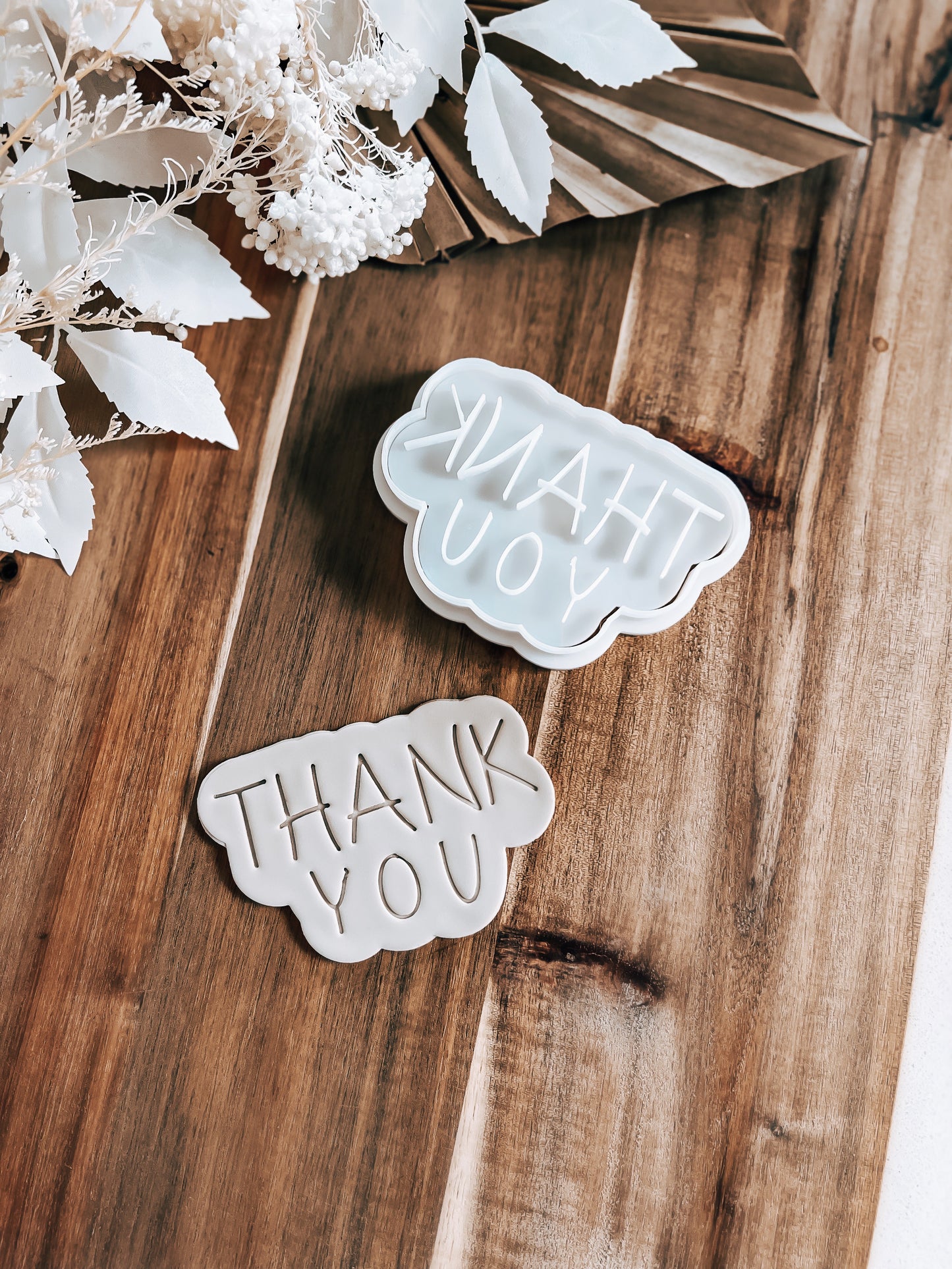 Thank you (FUNKY) - Cookie Stamp & Cutter - Ideal for Fondant & Sugar Cookies