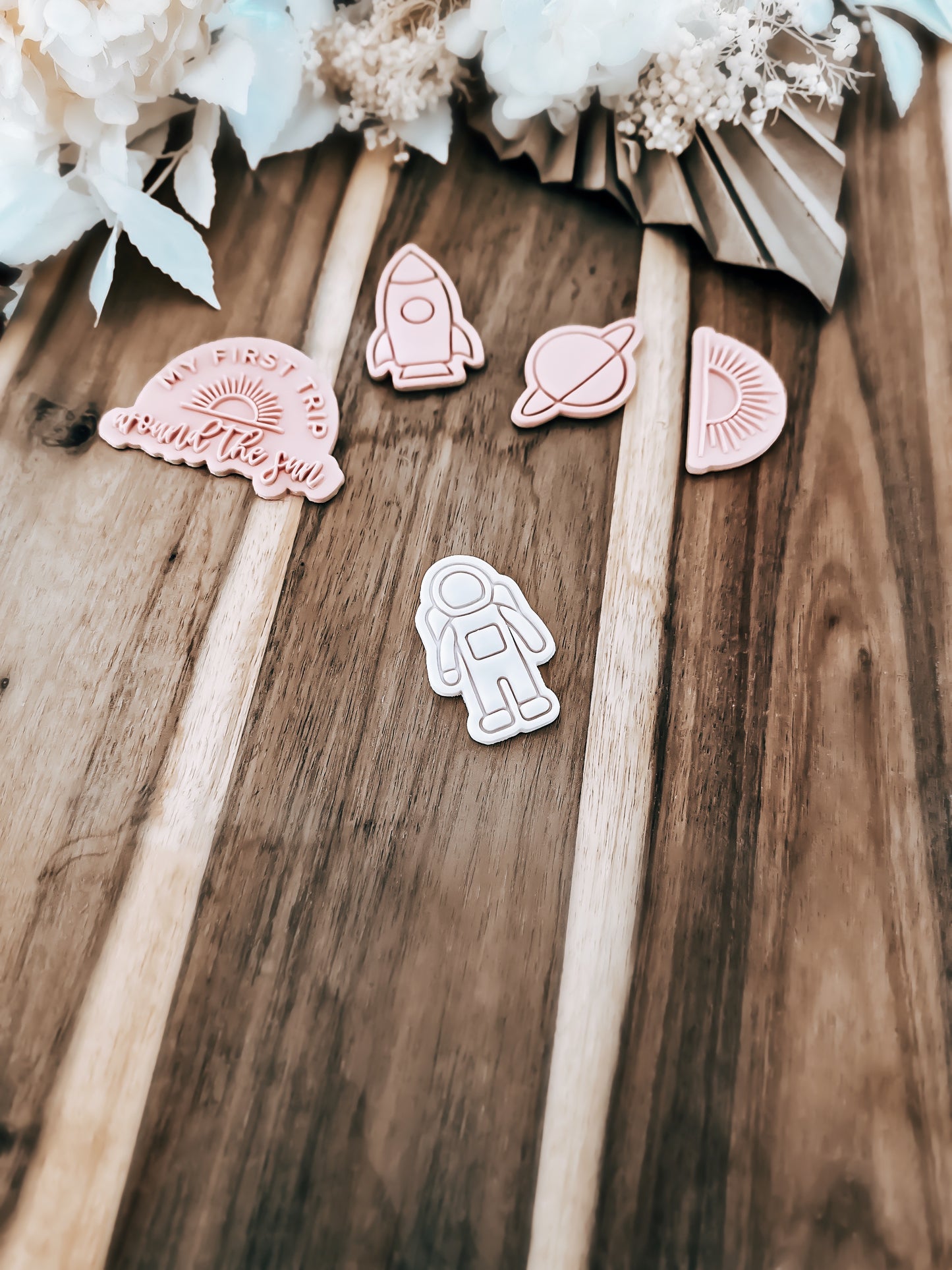 Mini First Trip Around The Sun - Stamp and Cutter - Perfect for Fondant & Sugar Cookies
