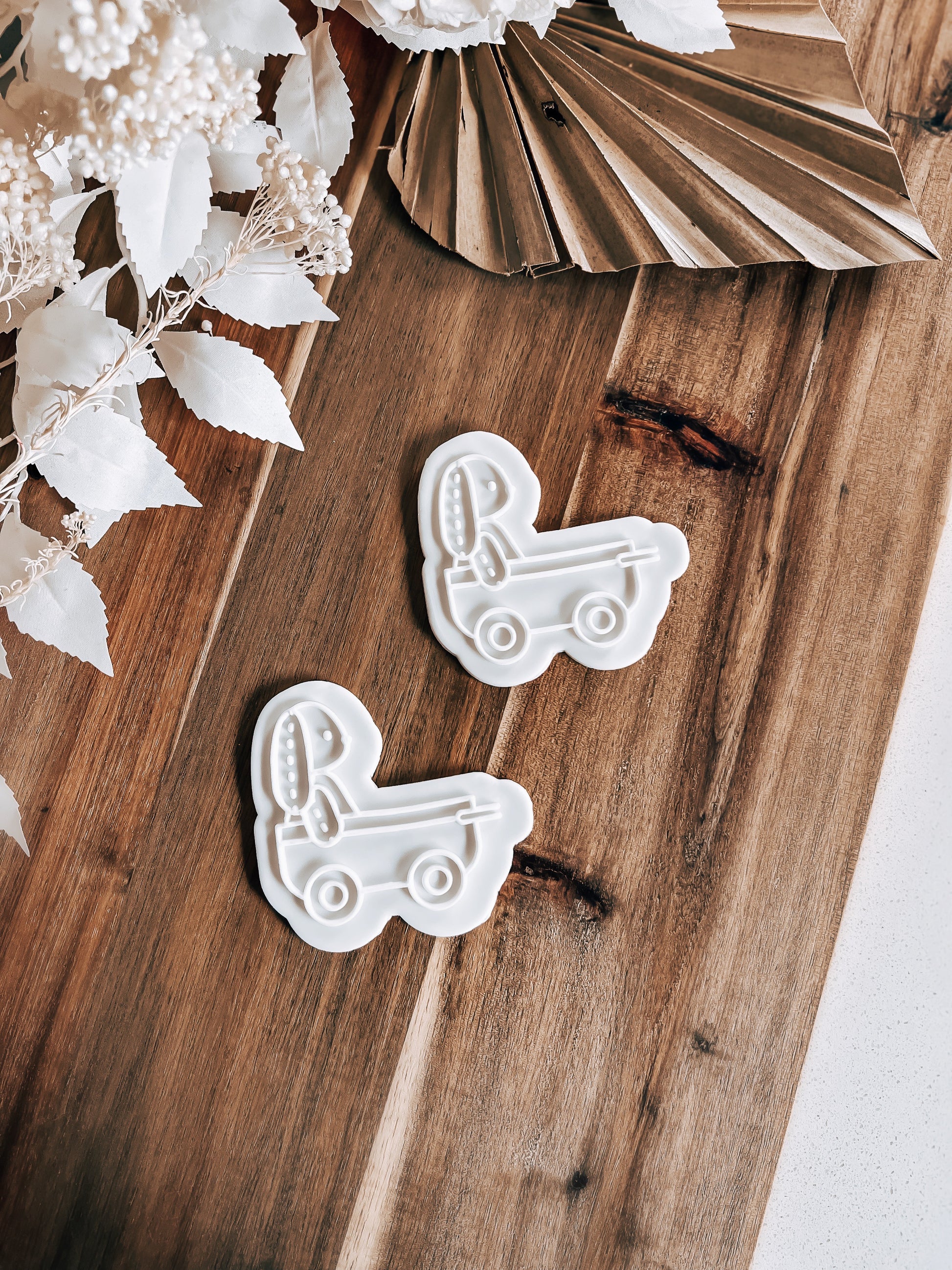 Bunny Stroller "UP' Stamp and Cutter - Perfect for Fondant & Sugar Cookies