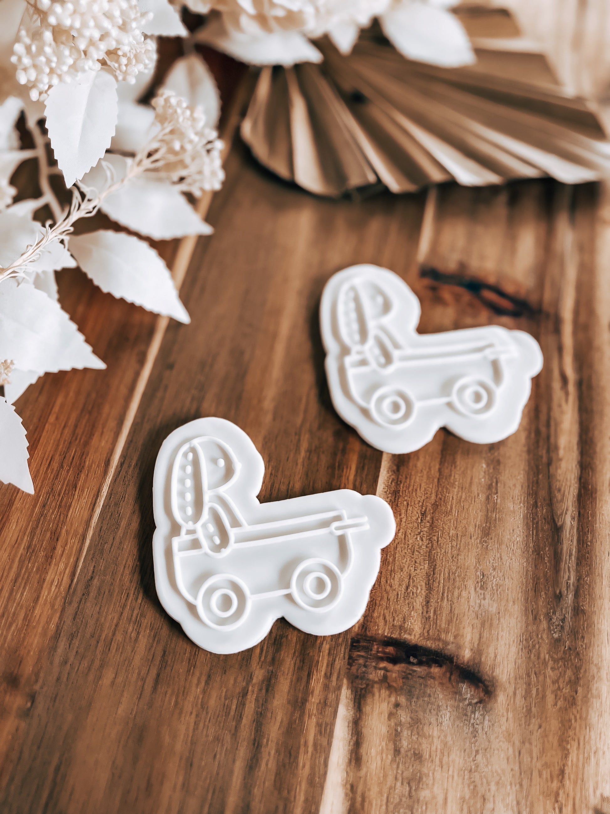 Bunny Stroller "UP' Stamp and Cutter - Perfect for Fondant & Sugar Cookies