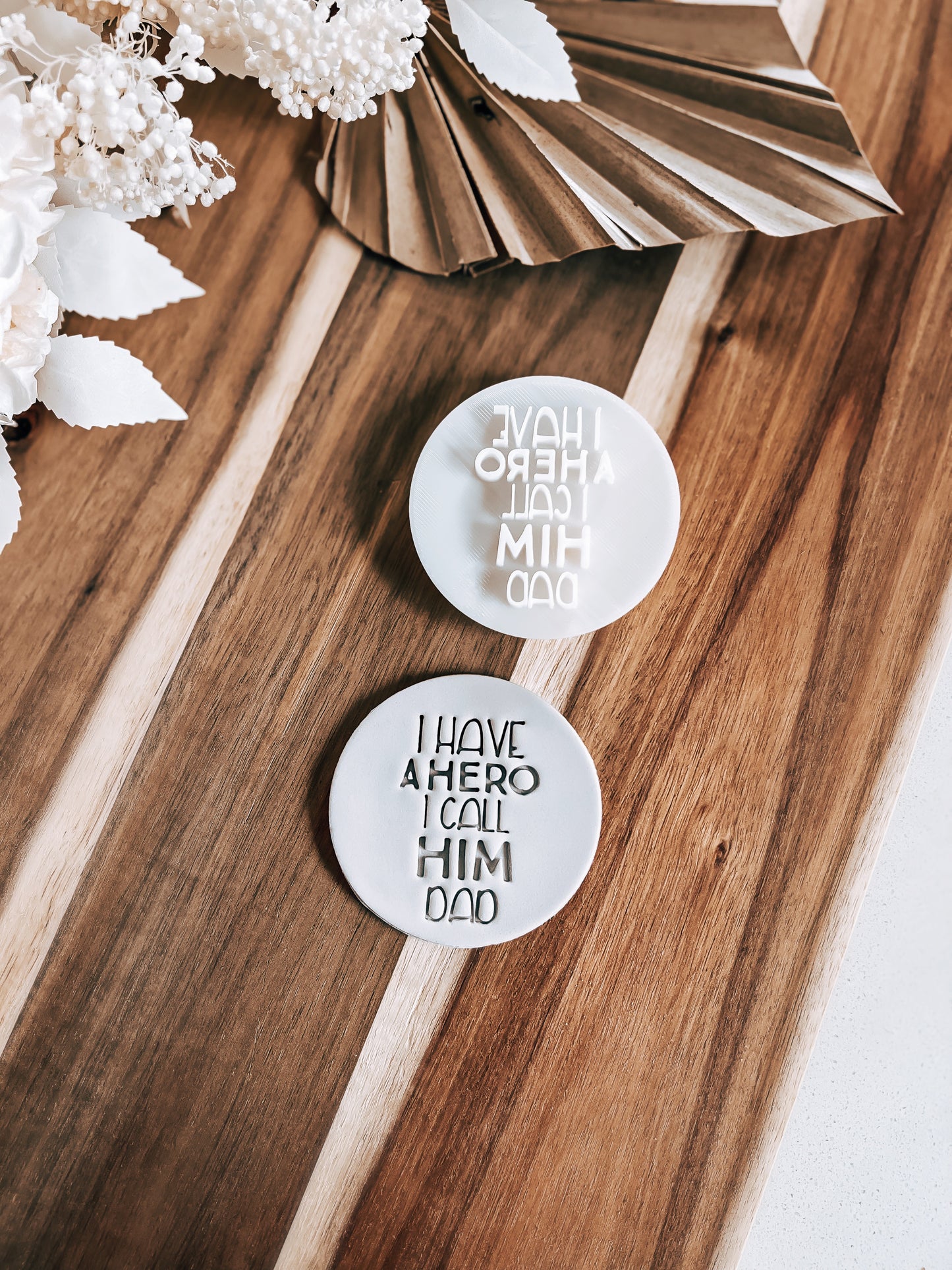 I Have a Hero, I Call Him Dad Stamp - Perfect for Fondant & Sugar Cookies