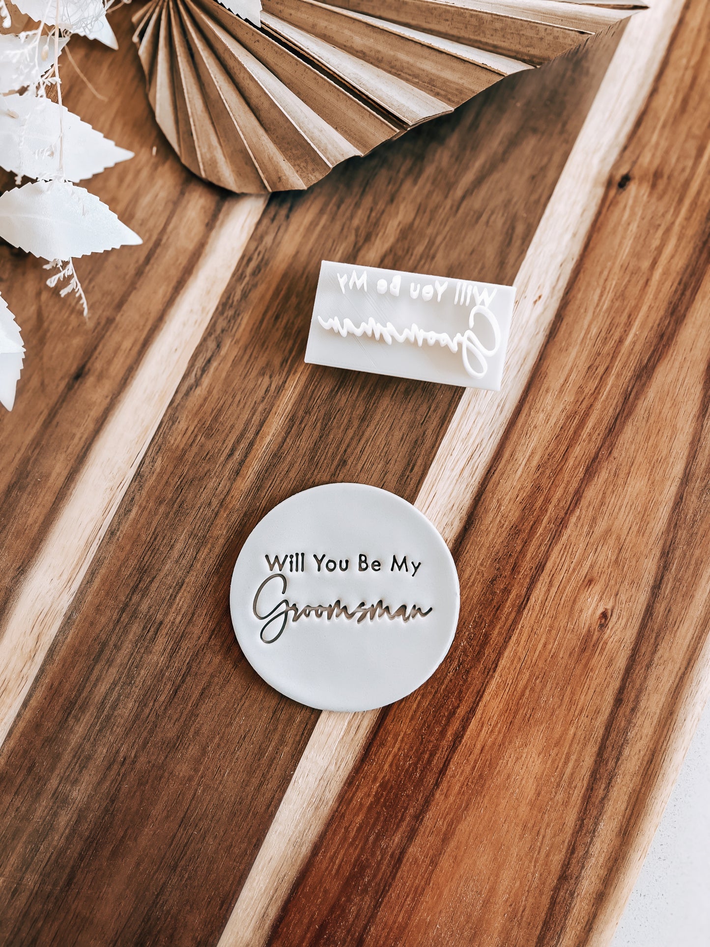 Will You Be My Groomsman Stamp - Perfect for Fondant & Sugar Cookies