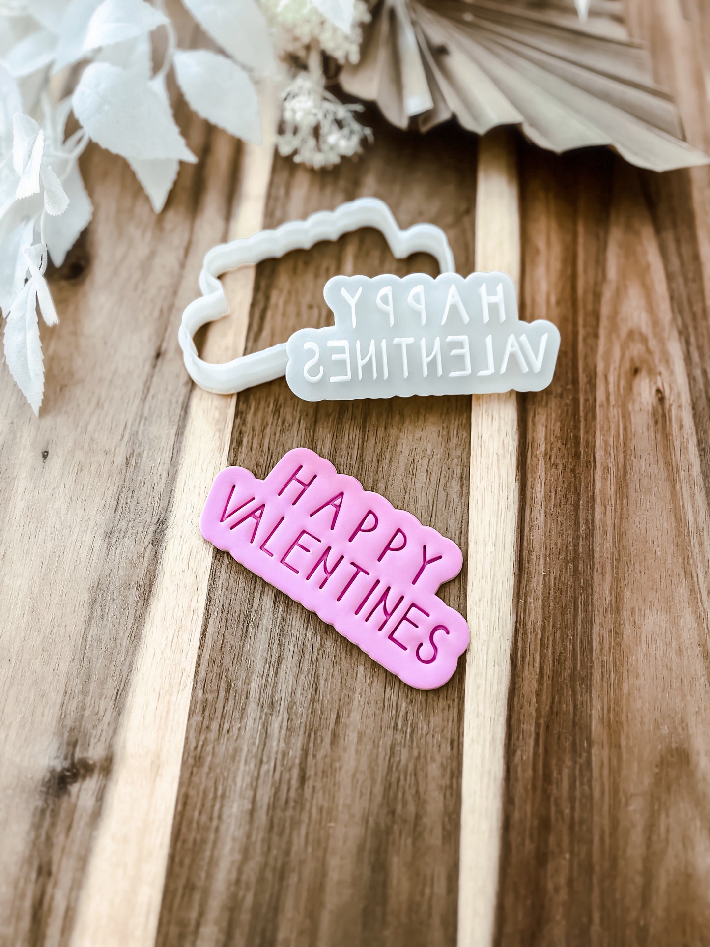 Happy Valentines - Cookie Stamp & Cutter - Ideal for Fondant & Sugar Cookies