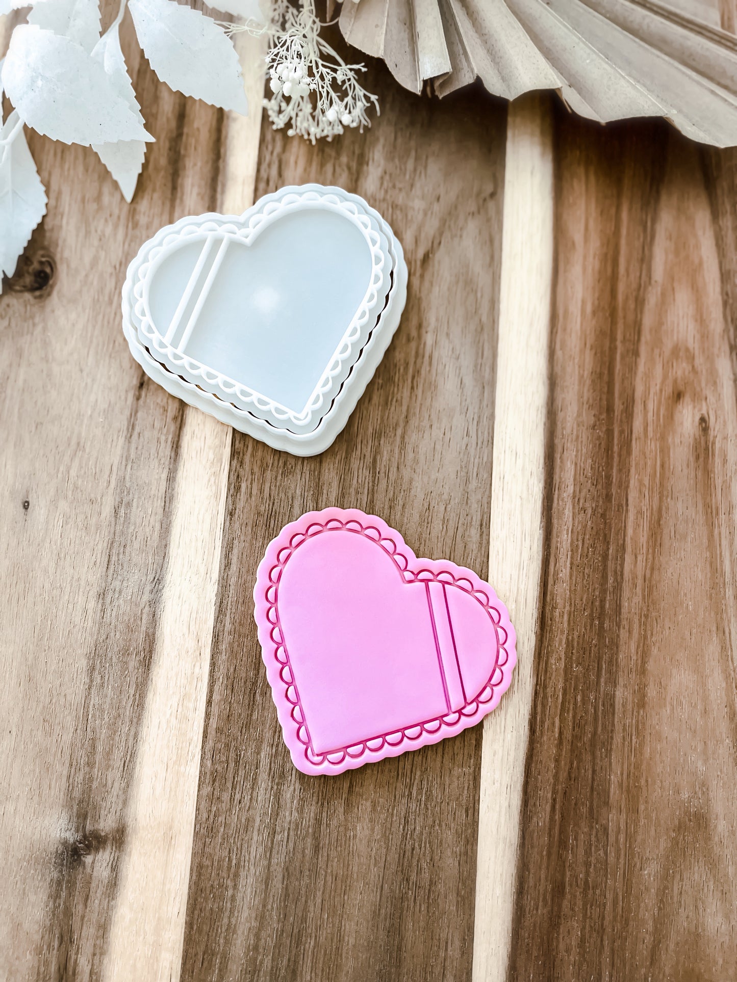 Frilled Heart - Cookie Stamp & Cutter - Ideal for Fondant & Sugar Cookies