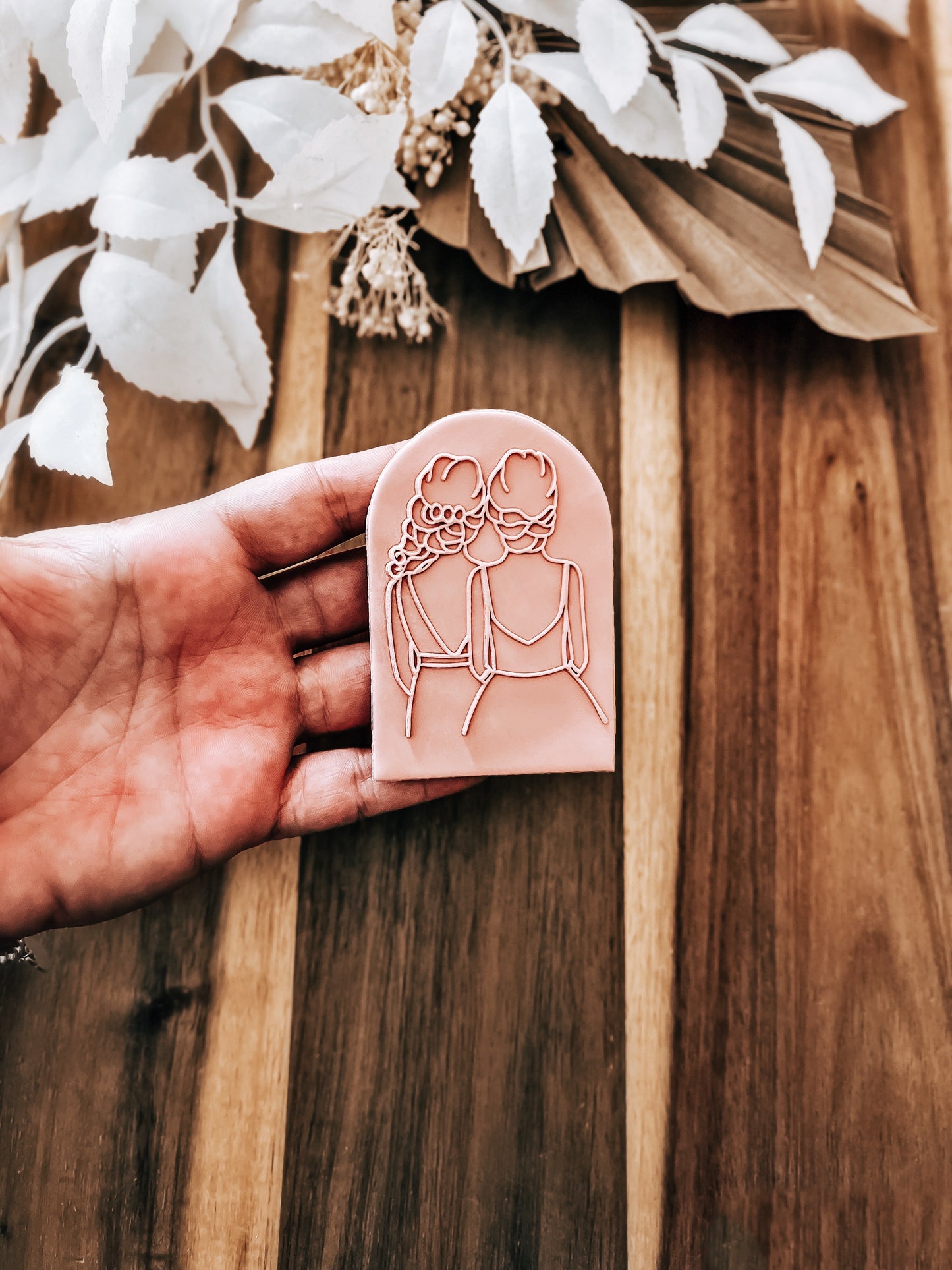 Bride & Bridesmaid 'UP' Stamp - Perfect for Fondant & Sugar Cookies