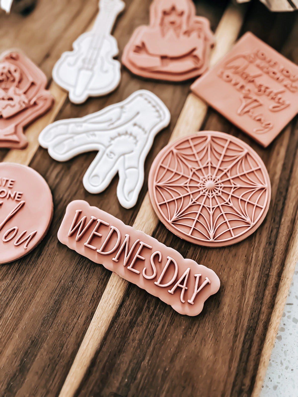 Wednesday Script 'UP' - Cookie Stamp & Cutter - Perfect for Fondant and Sugar Cookies