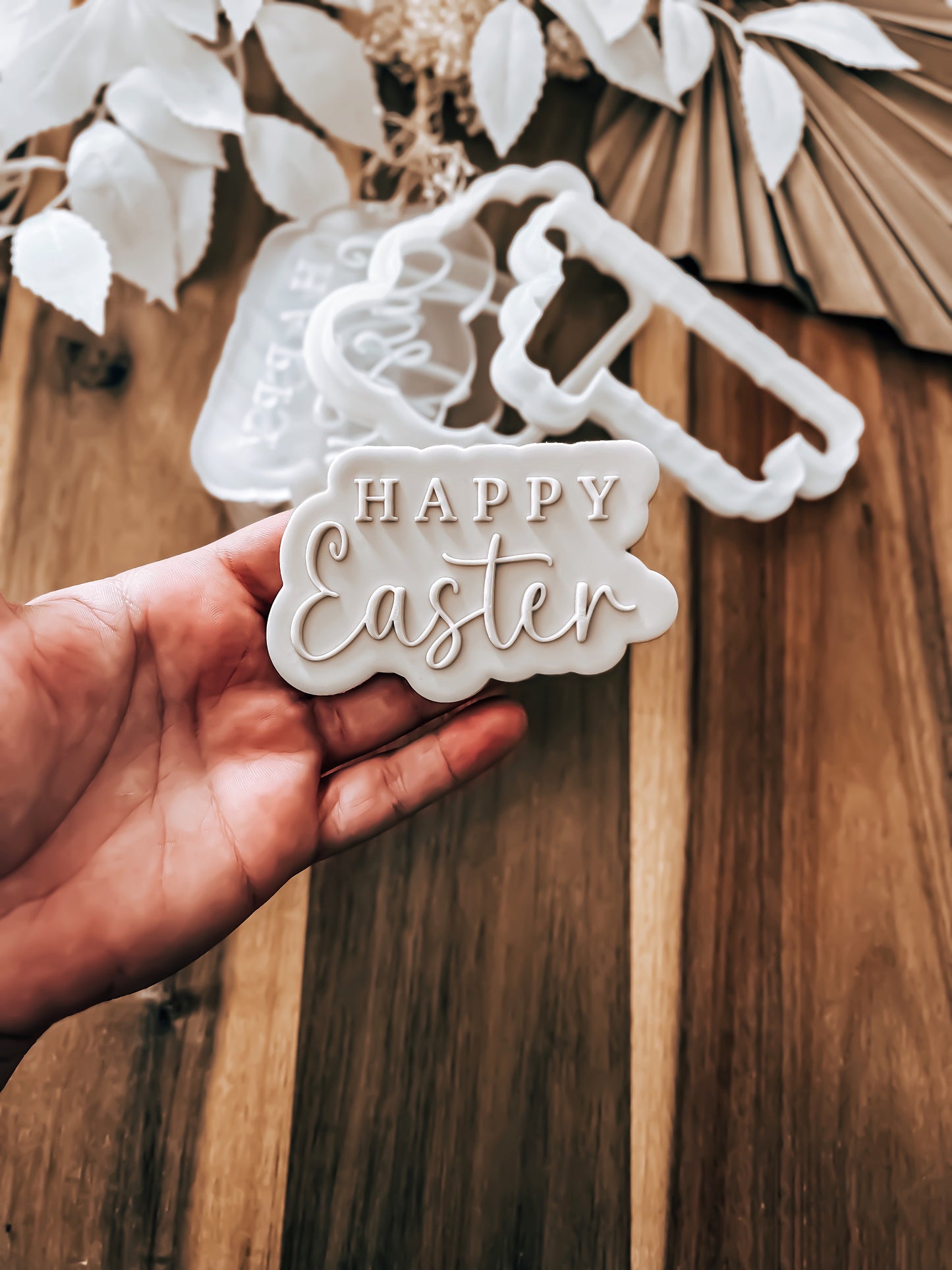 Happy Easter (Delight) 'UP' - Cookie Stamp & Cutter - Ideal for Fondant & Sugar Cookies