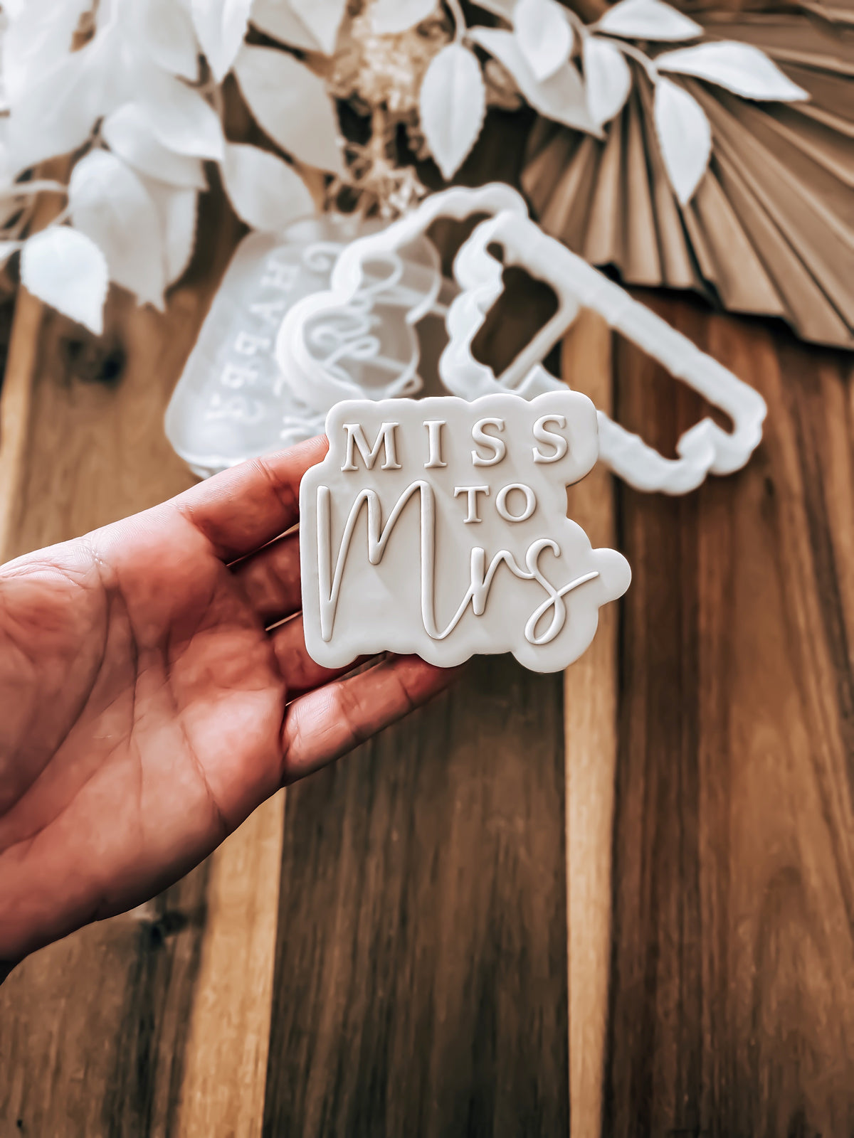 Miss to Mrs 'UP' Stamp & Cutter - Perfect for Fondant & Sugar Cookies