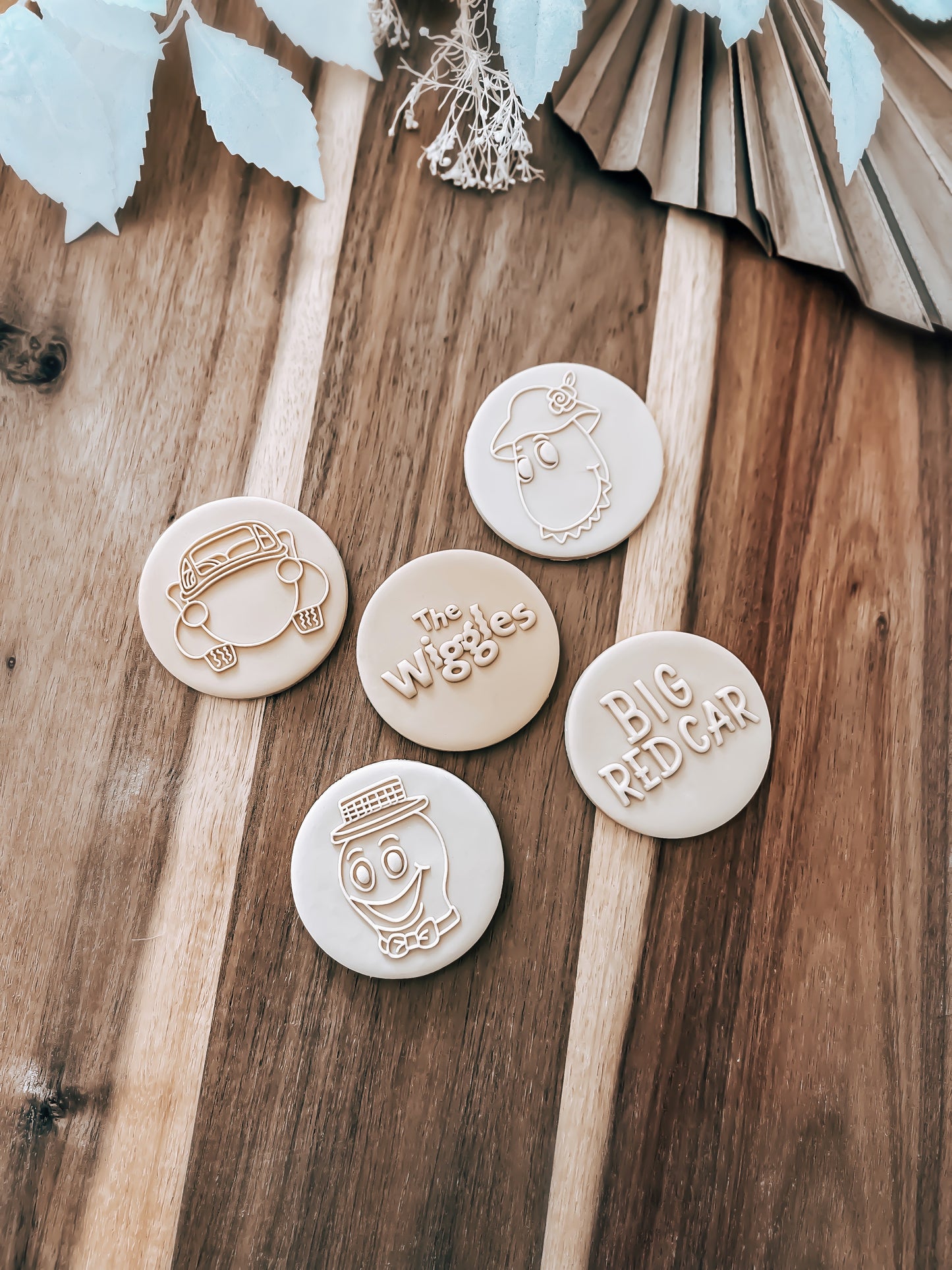Mini The Wiggles Set 'UP' - Cookie Stamps - Ideal for Fondant & Sugar Cookies