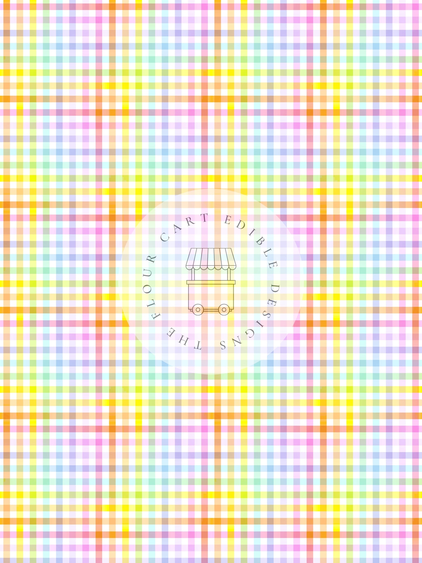 Rainbow Gingham - The Flour Cart Edible Image - Premium from The Flour Cart - Just $16.99! Shop now at O'Khach Baking Supplies