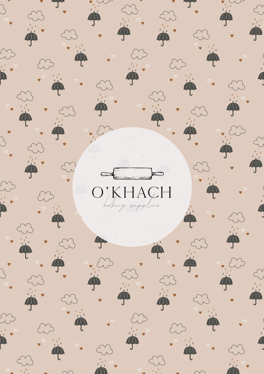 Umbrellas & Clouds Pattern - Edible Image - Premium Edible Image from O'Khach Baking Supplies - Just $16.99! Shop now at O'Khach Baking Supplies