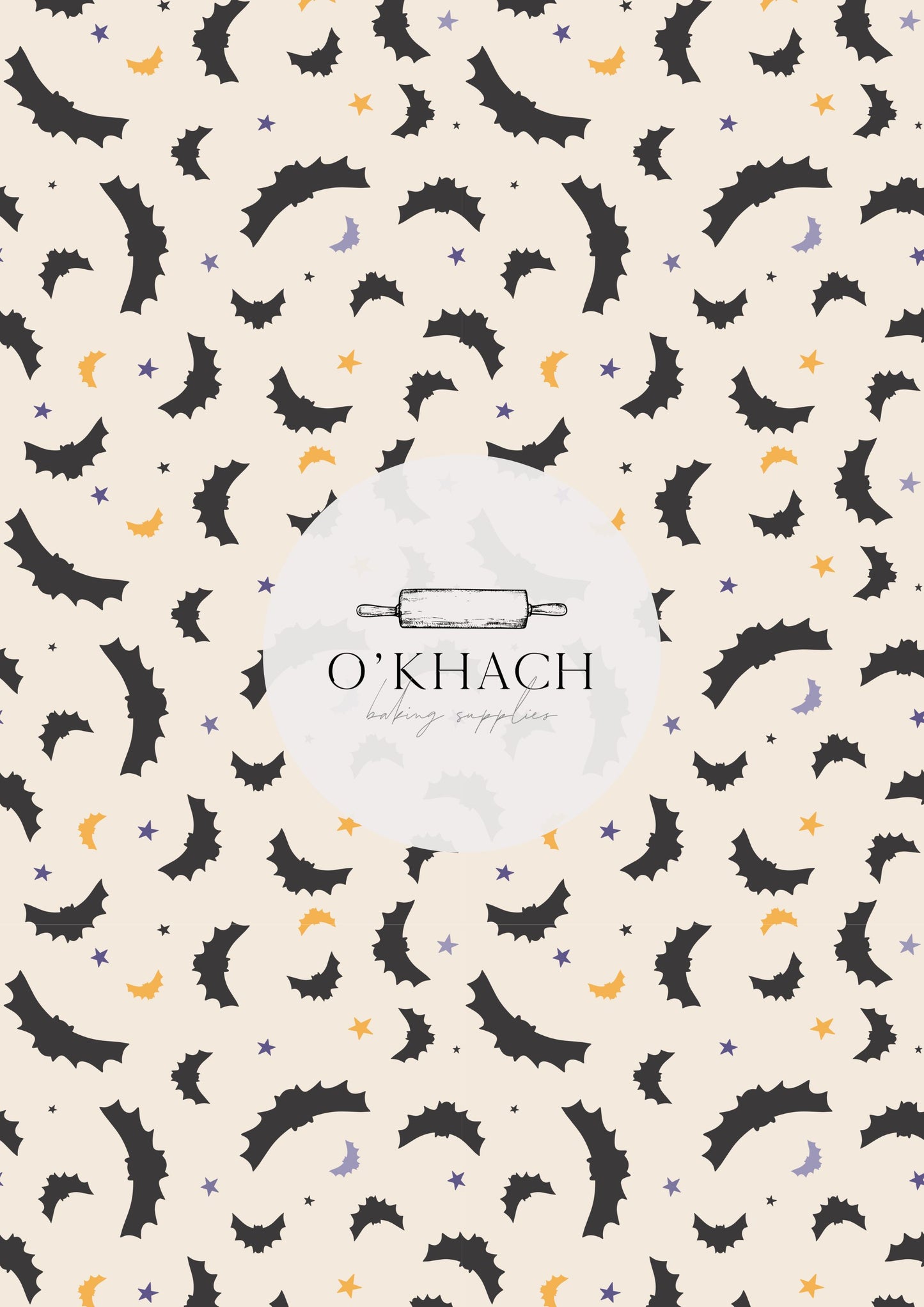 Bats Pattern - Edible Image – A4 Cake Topper & Cupcake Decoration