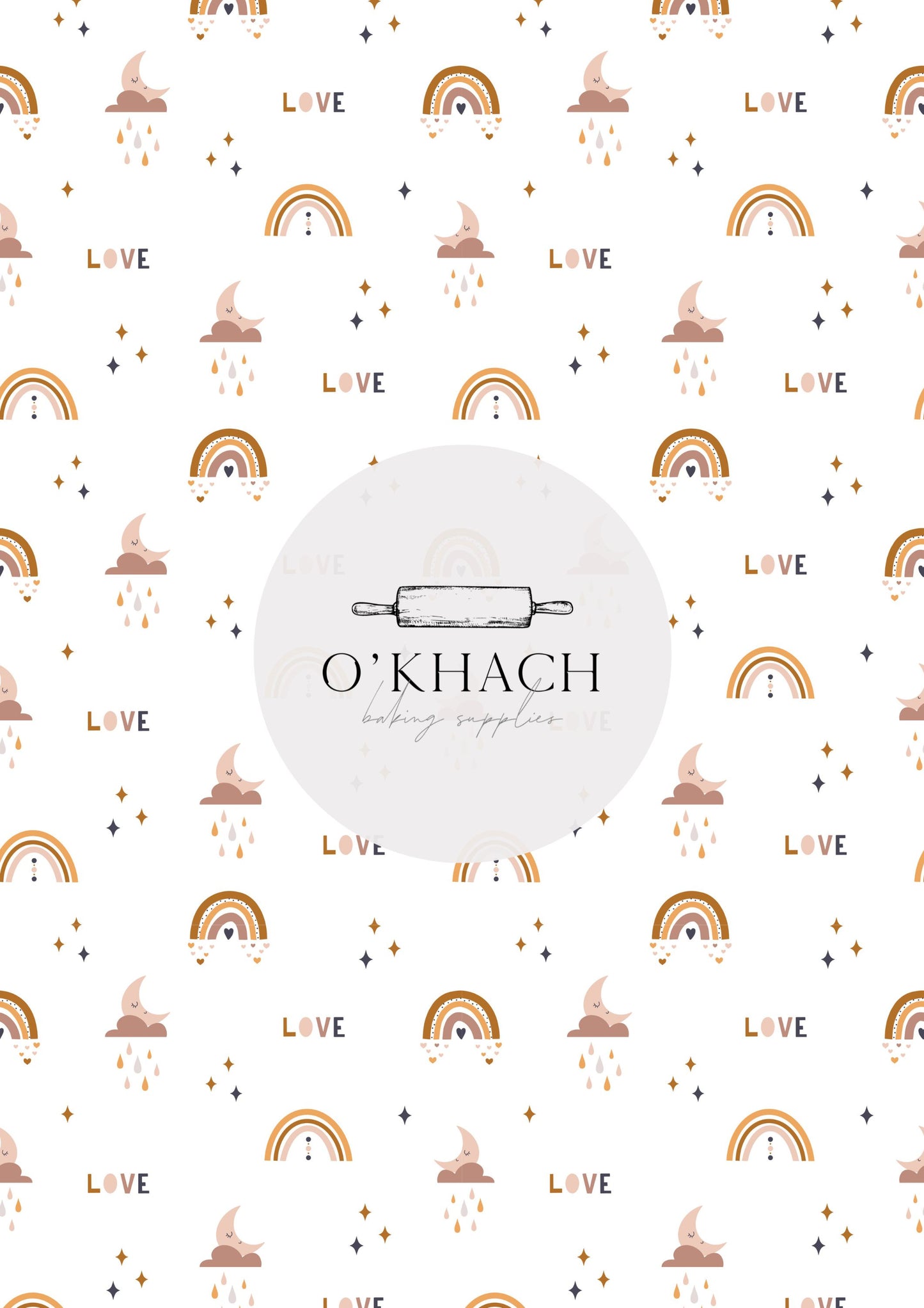 Bohemian Life Pattern - Edible Image – A4 Cake Topper & Cupcake Decoration