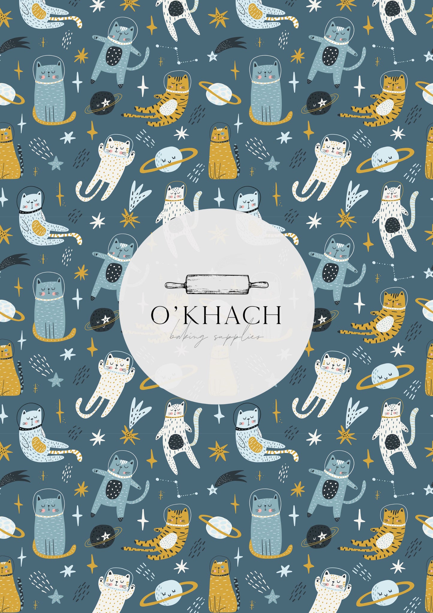 Cats in Space Edible Images – A4 Cake & Cookie Toppers for Fun Cosmic-Themed Baking