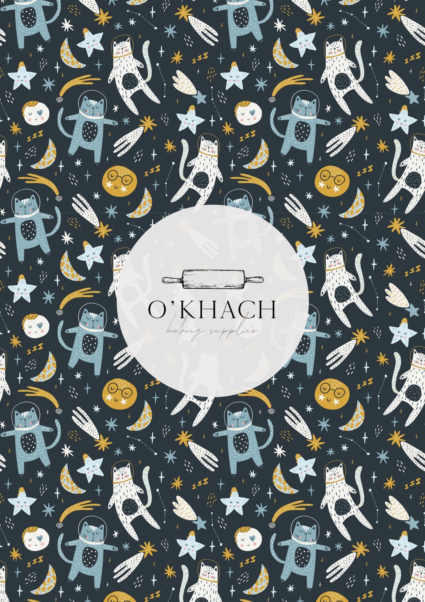 Cats in Space Edible Images – A4 Cake & Cookie Toppers for Fun Cosmic-Themed Baking