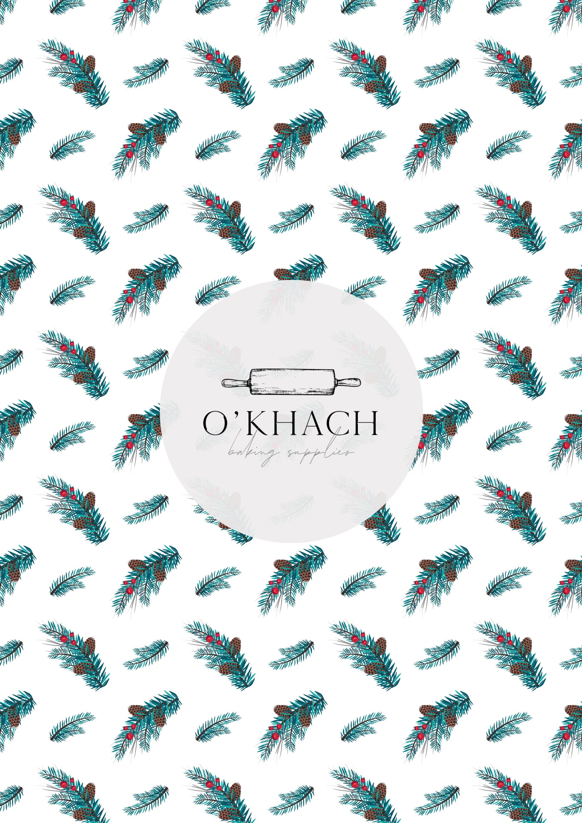 Christmas Details Pattern No.104 - Edible Image – A4 Cake Topper & Cupcake Decoration