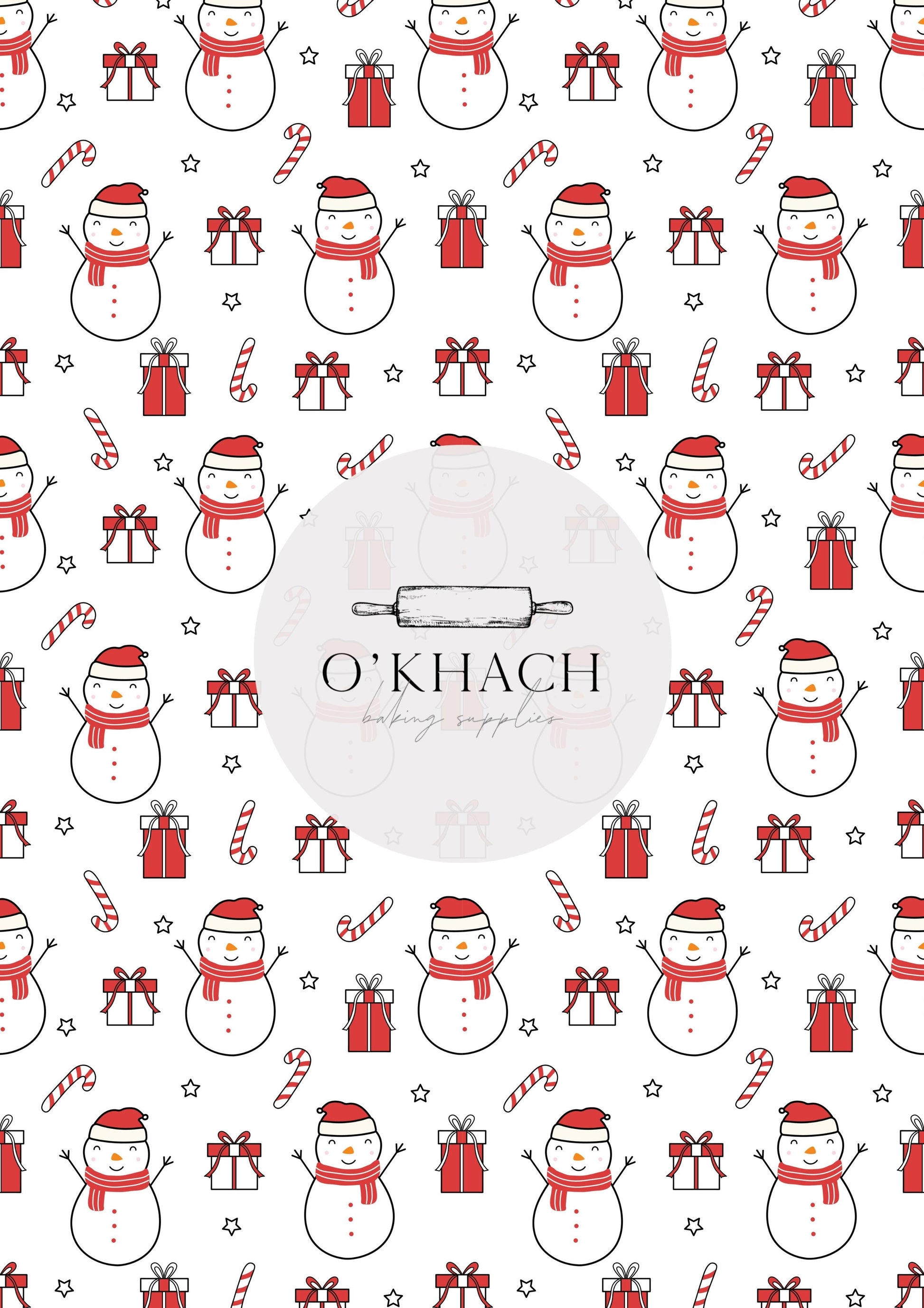 Christmas Details Pattern No.47 - Edible Image - Premium Edible Image from O'Khach Baking Supplies - Just $16.99! Shop now at O'Khach Baking Supplies