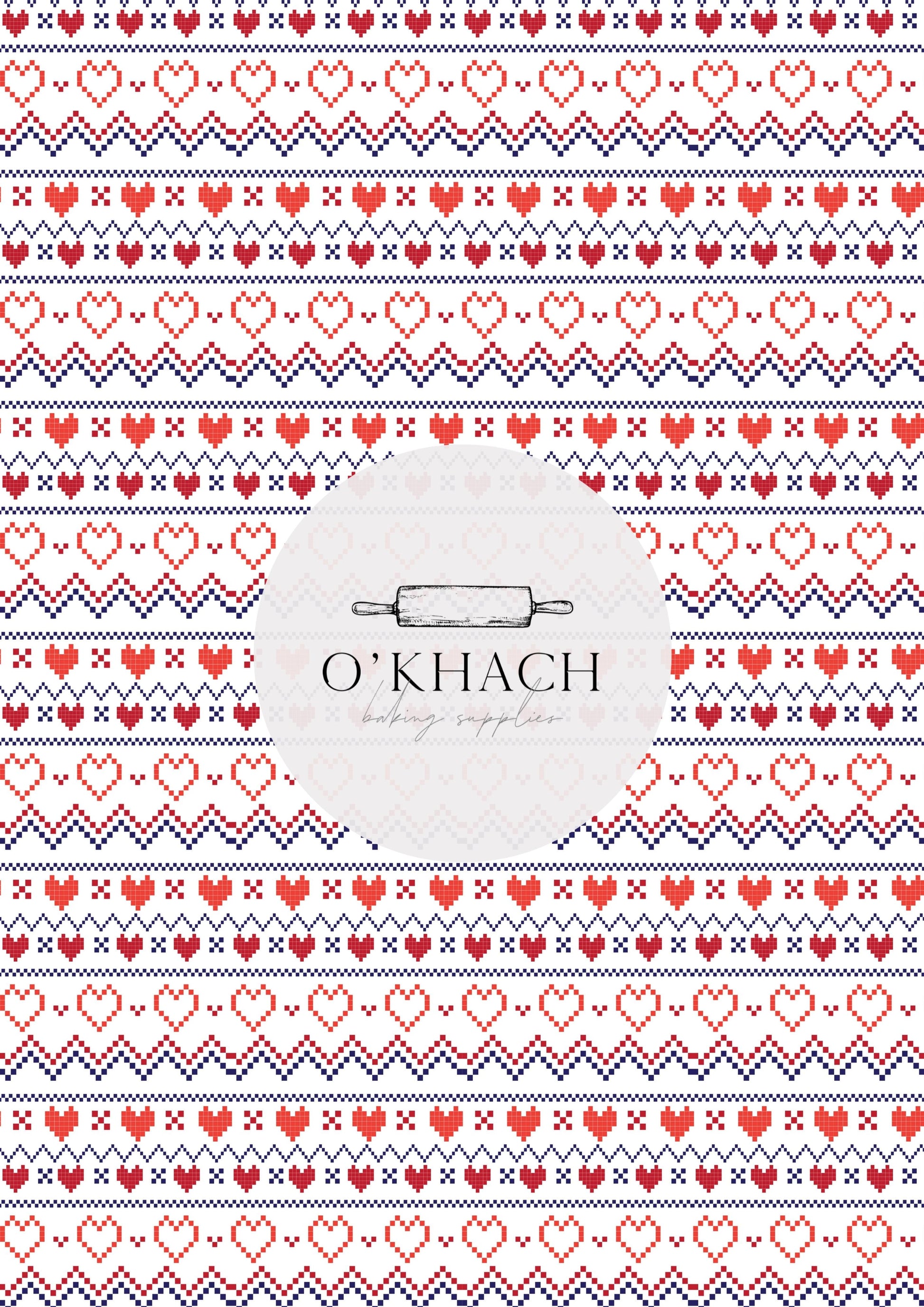 Christmas Details Pattern No.64 - Edible Image – A4 Cake Topper & Cupcake Decoration