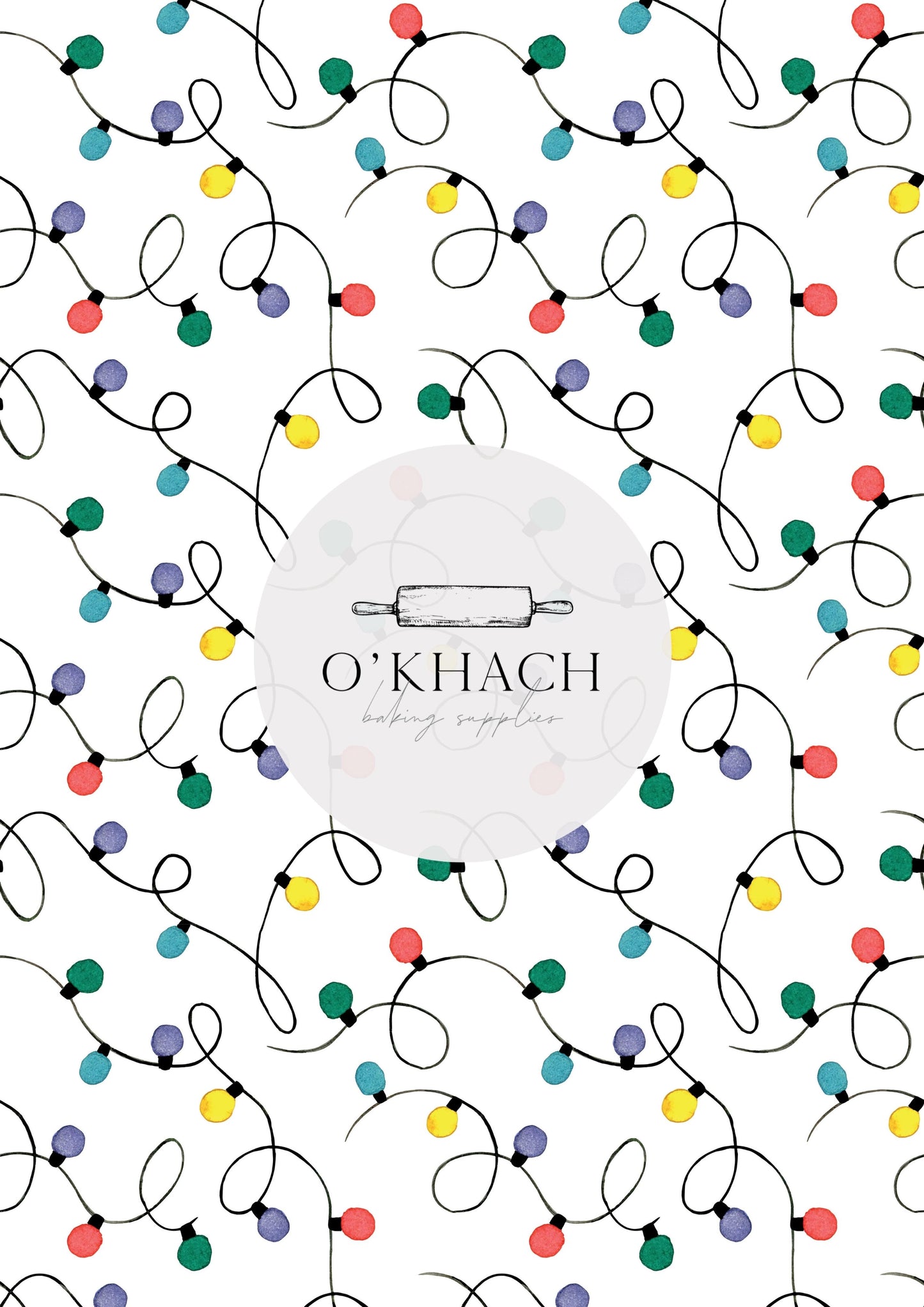 Christmas Details Pattern No.71 - Edible Image – A4 Cake Topper & Cupcake Decoration