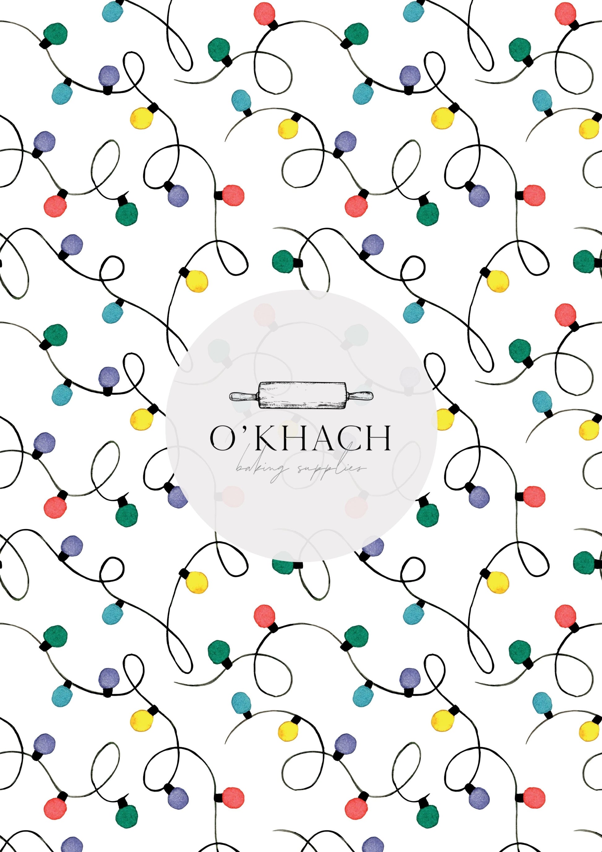 Christmas Details Pattern No.71 - Edible Image – A4 Cake Topper & Cupcake Decoration