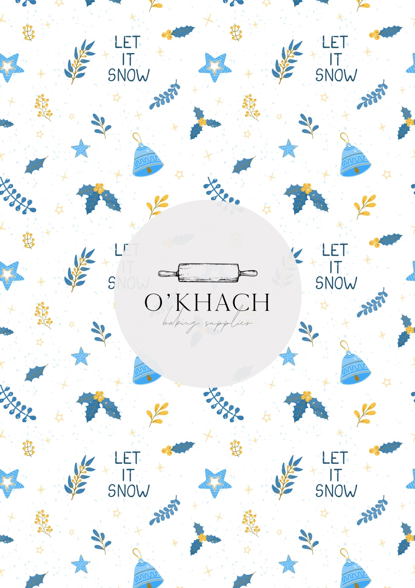 Christmas Details Pattern No.80 - Edible Image – A4 Cake Topper & Cupcake Decoration