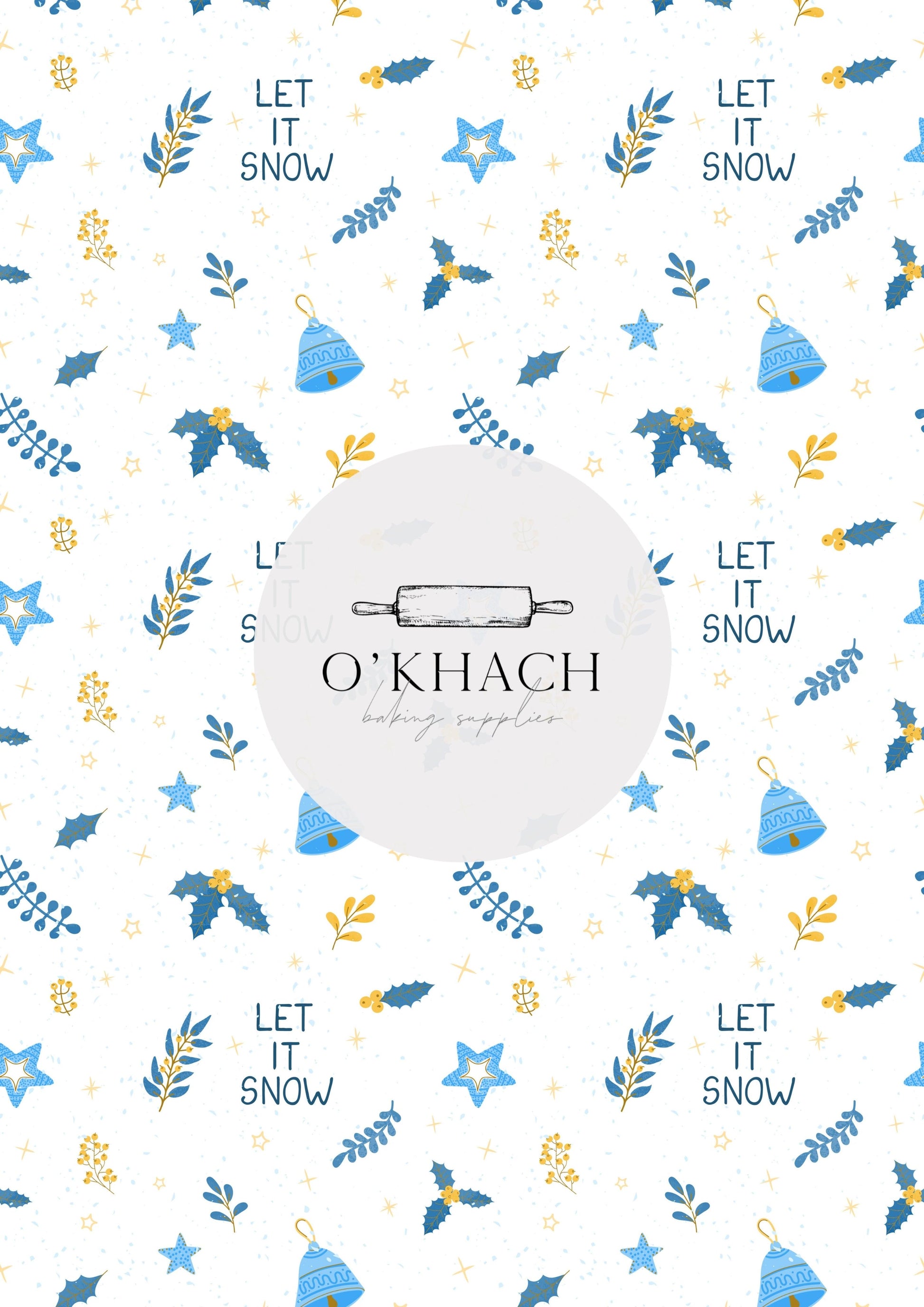 Christmas Details Pattern No.80 - Edible Image – A4 Cake Topper & Cupcake Decoration