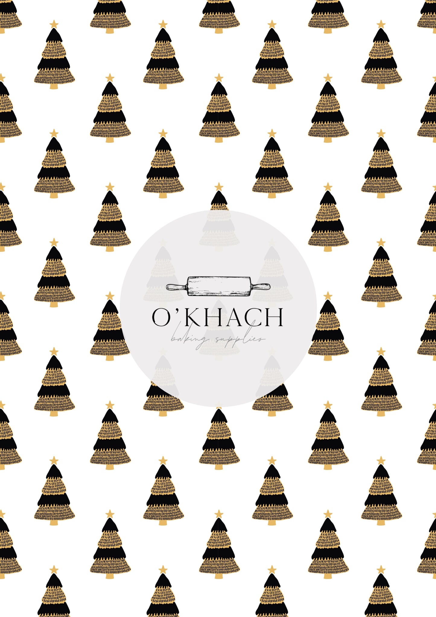 Christmas Details Pattern No.94 - Edible Image – A4 Cake Topper & Cupcake Decoration