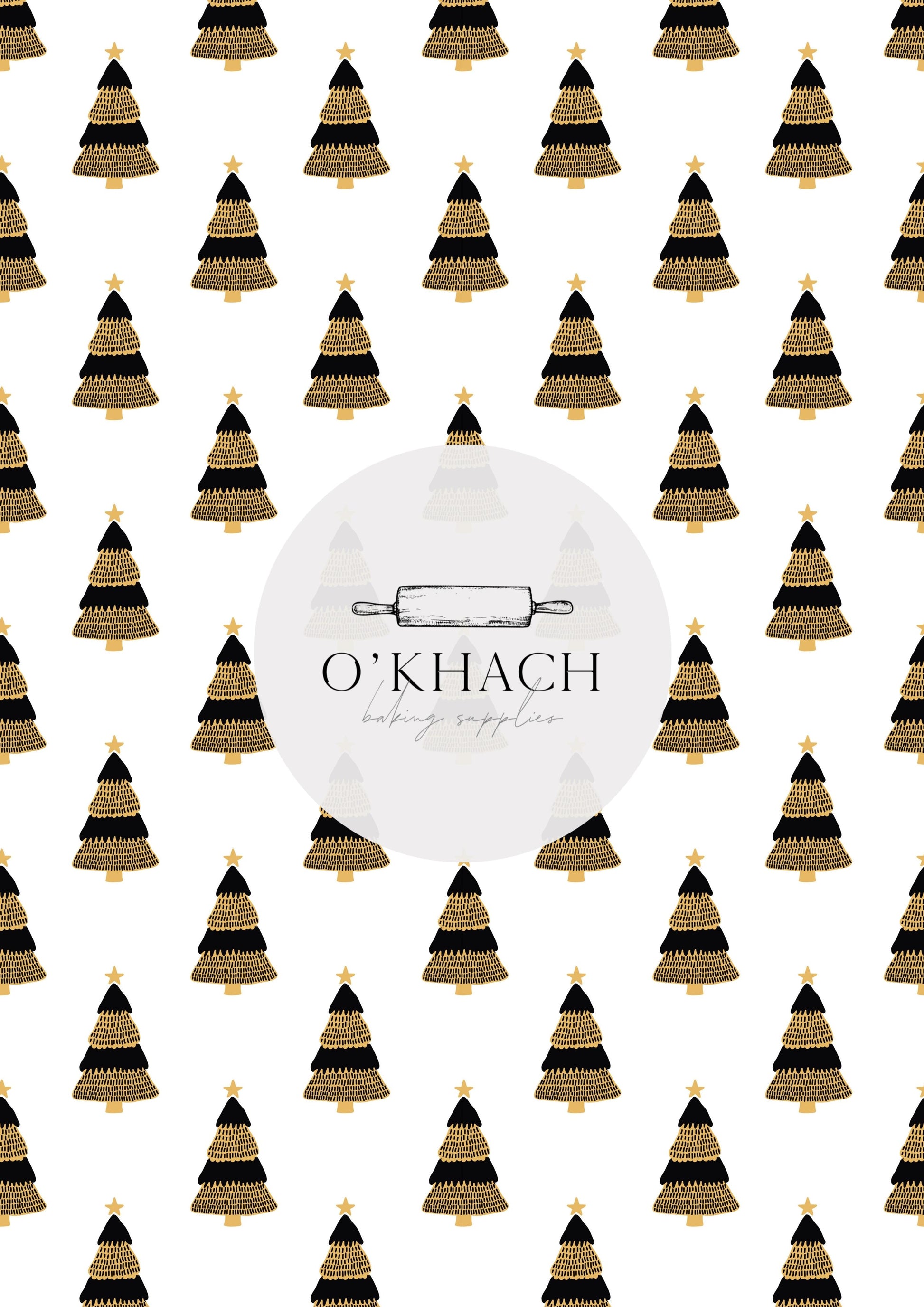 Christmas Details Pattern No.94 - Edible Image – A4 Cake Topper & Cupcake Decoration