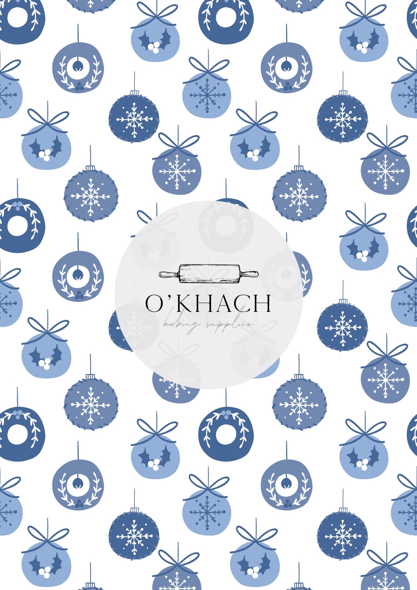 Christmas Details Pattern No.96 - Edible Image – A4 Cake Topper & Cupcake Decoration