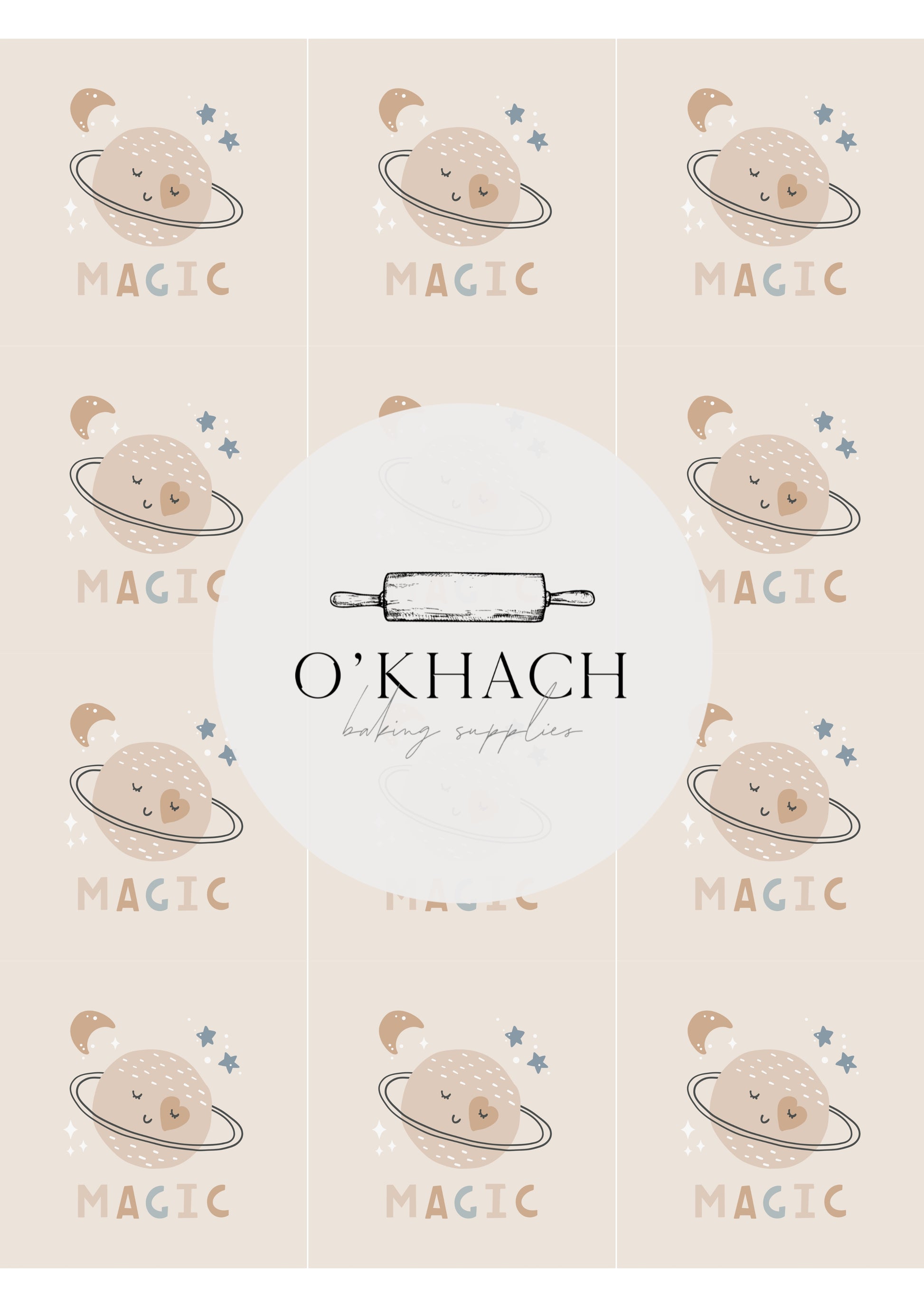 Dream Big Pattern No.19 - Edible Image - Premium Edible Image from O'Khach Baking Supplies - Just $16.99! Shop now at O'Khach Baking Supplies