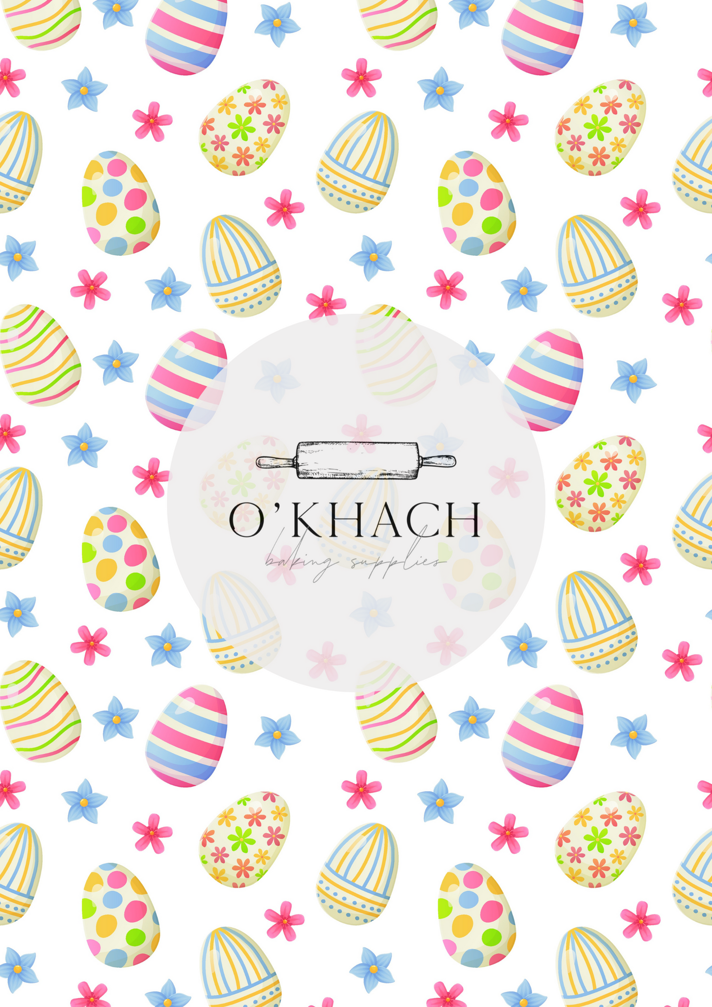 Easter Pattern - Edible Image – A4 Cake Topper & Cupcake Decoration