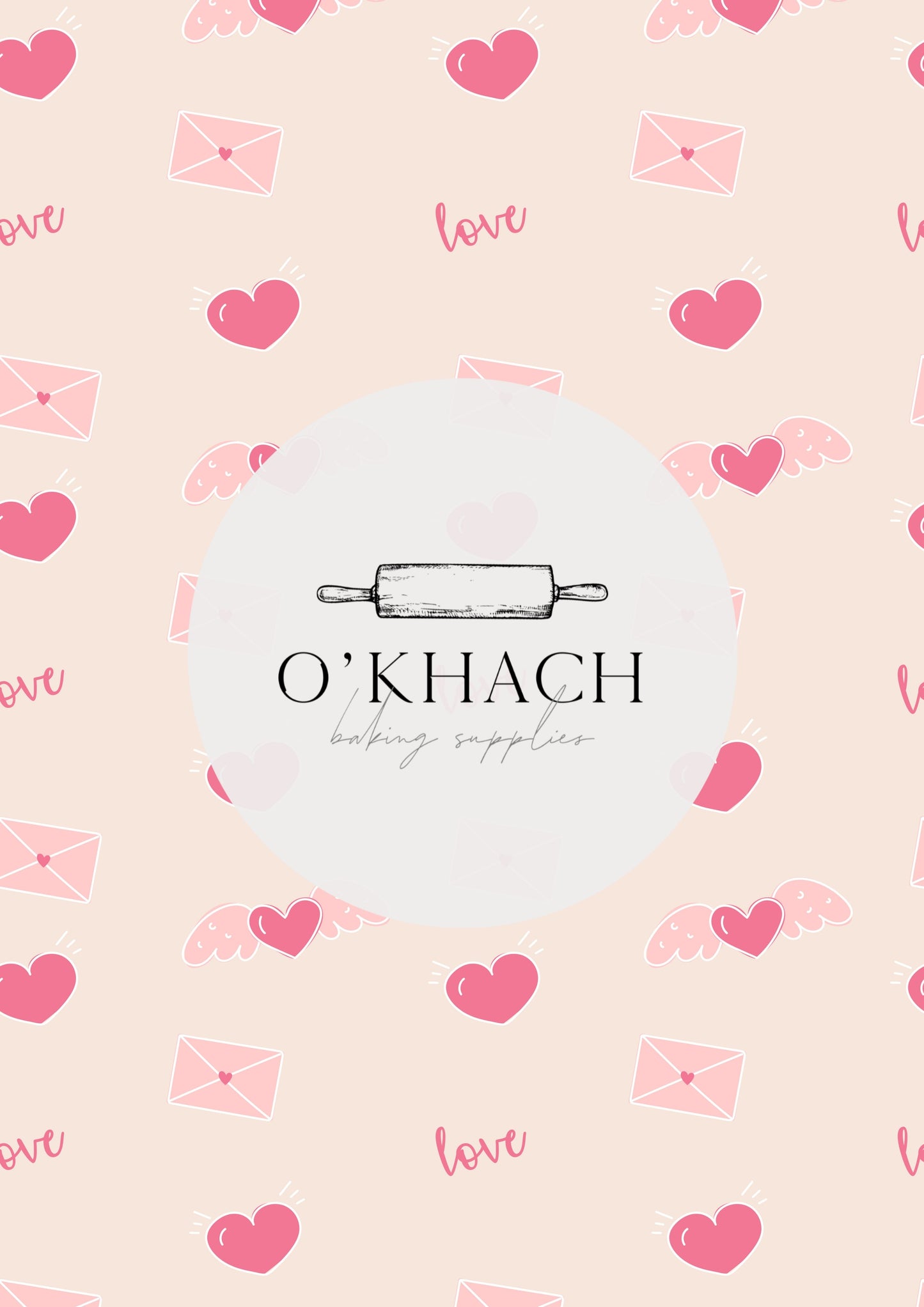Love Details Pattern No.9 - Edible Image - Premium Edible Image from O'Khach Baking Supplies - Just $16.99! Shop now at O'Khach Baking Supplies