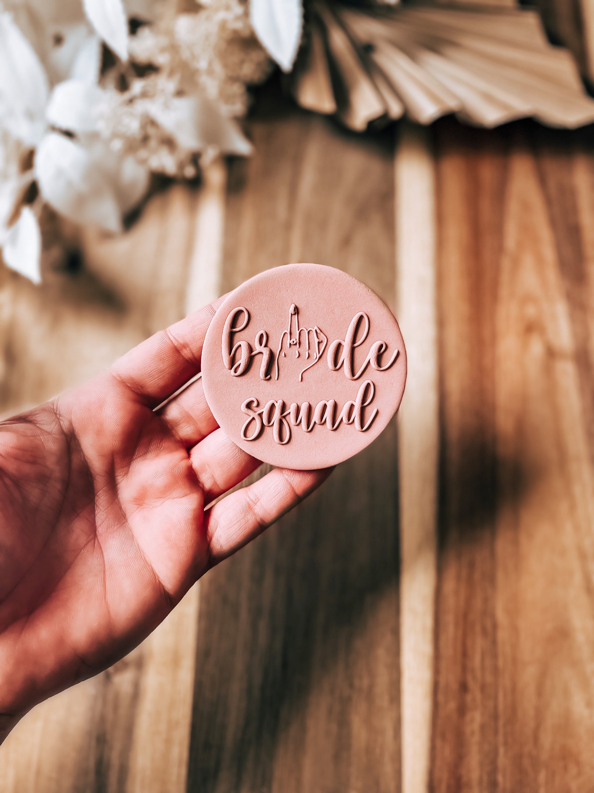 Bride Squad 'UP' Stamp - Perfect for Fondant & Sugar Cookies