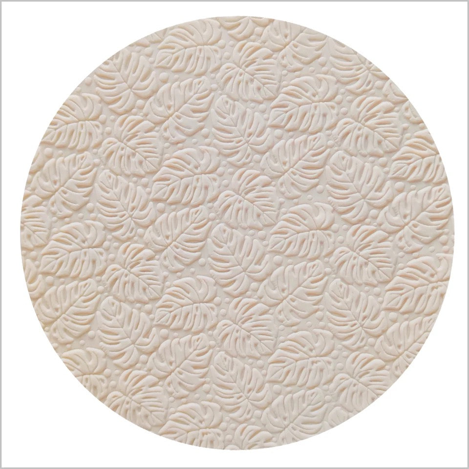 Tropical Rainforest Pattern - Acrylic Embossing Rolling Pin – Fondant, Cookie & Clay Texture Roller