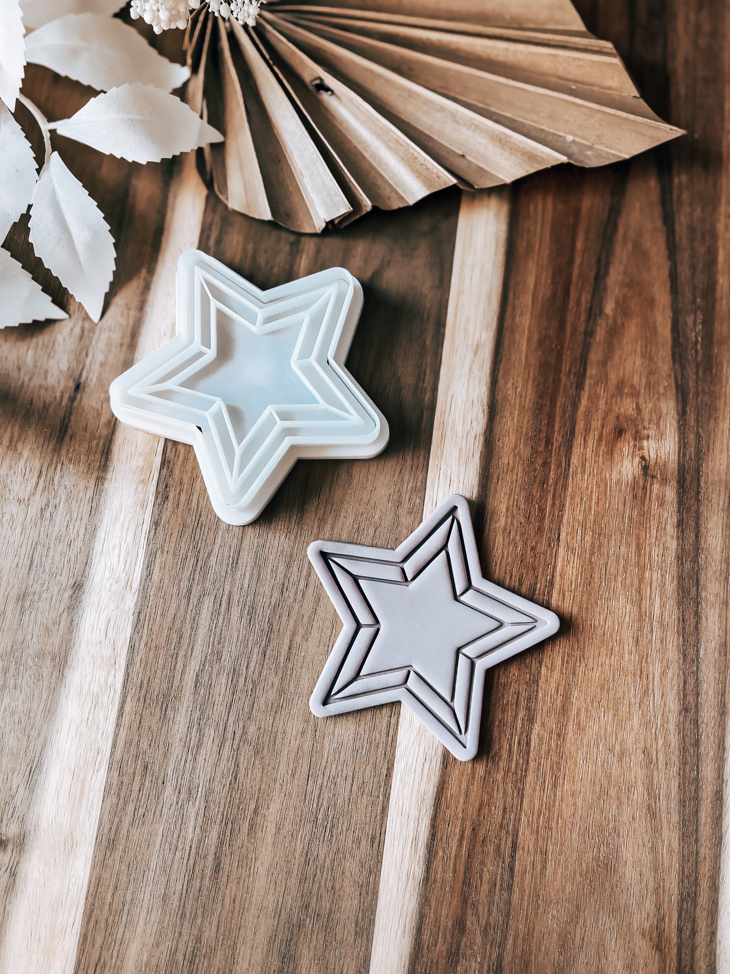 Christmas Star - Cookie Stamp and Cutter - Fondant & Sugar Cookies