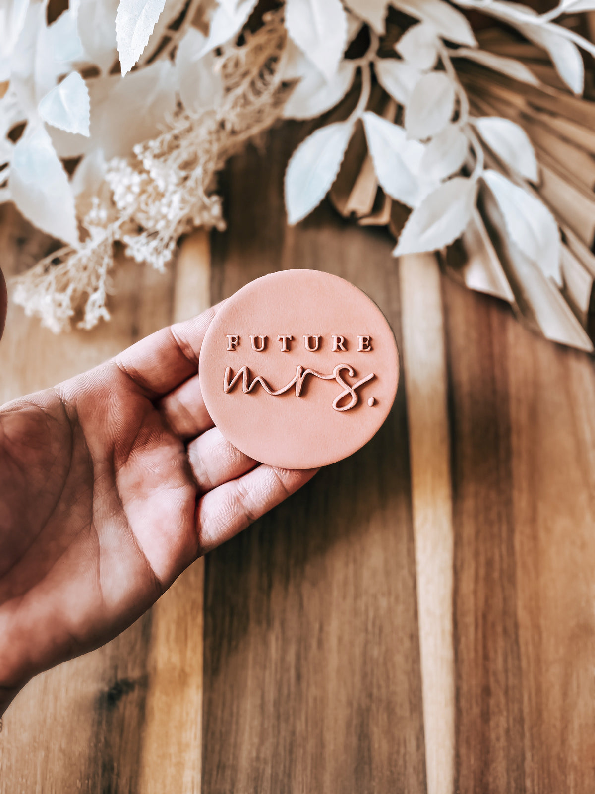 Future Mrs. 'UP' Stamp - Perfect for Fondant & Sugar Cookies