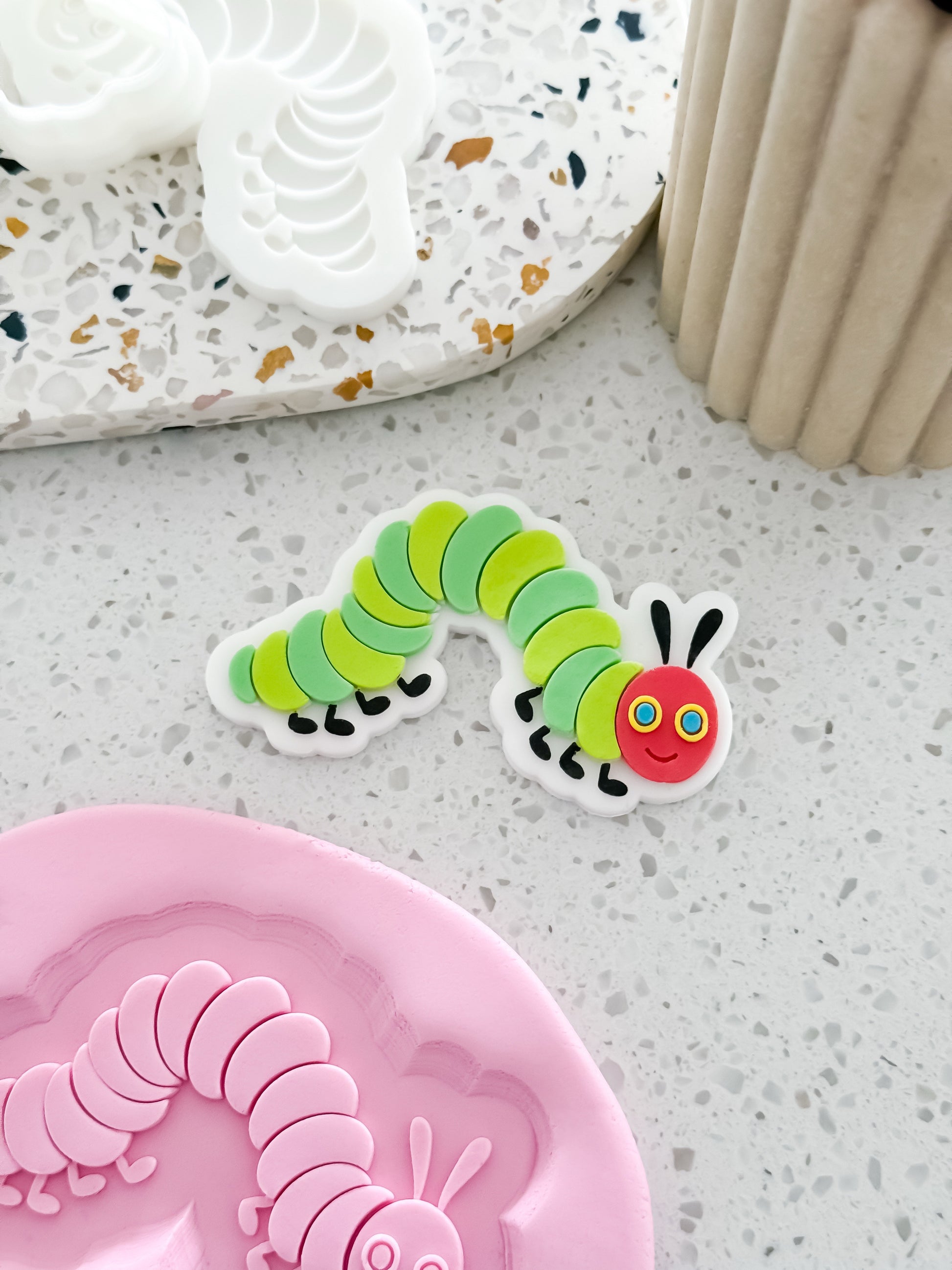 Caterpillar (Short Caterpillar) Stamp & Cutter - Perfect for Fondant & Sugar Cookies