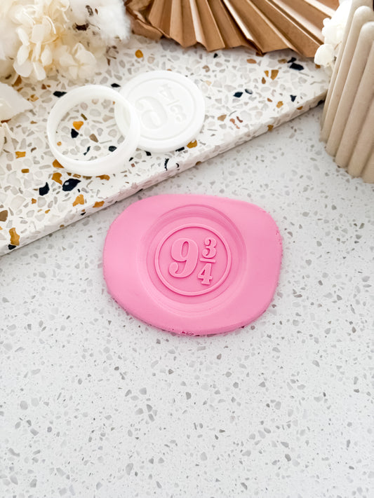 Mini Secret Platform Badge Stamp & Cutter - Perfect for Fondant & Sugar Cookies