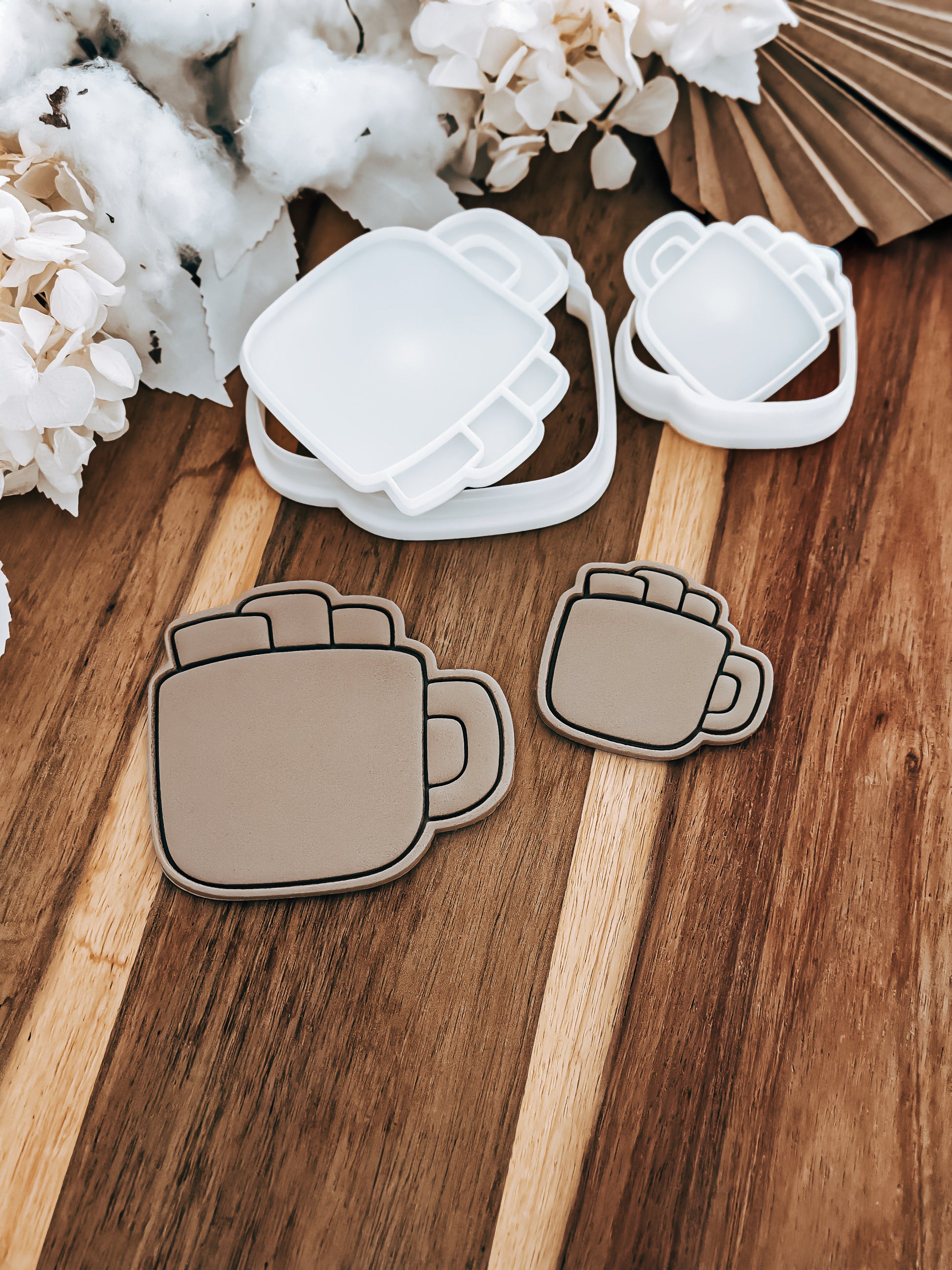 Mini Hot Chocolate - Cookie Stamp and Cutter - Ideal for Fondant & Sugar Cookies