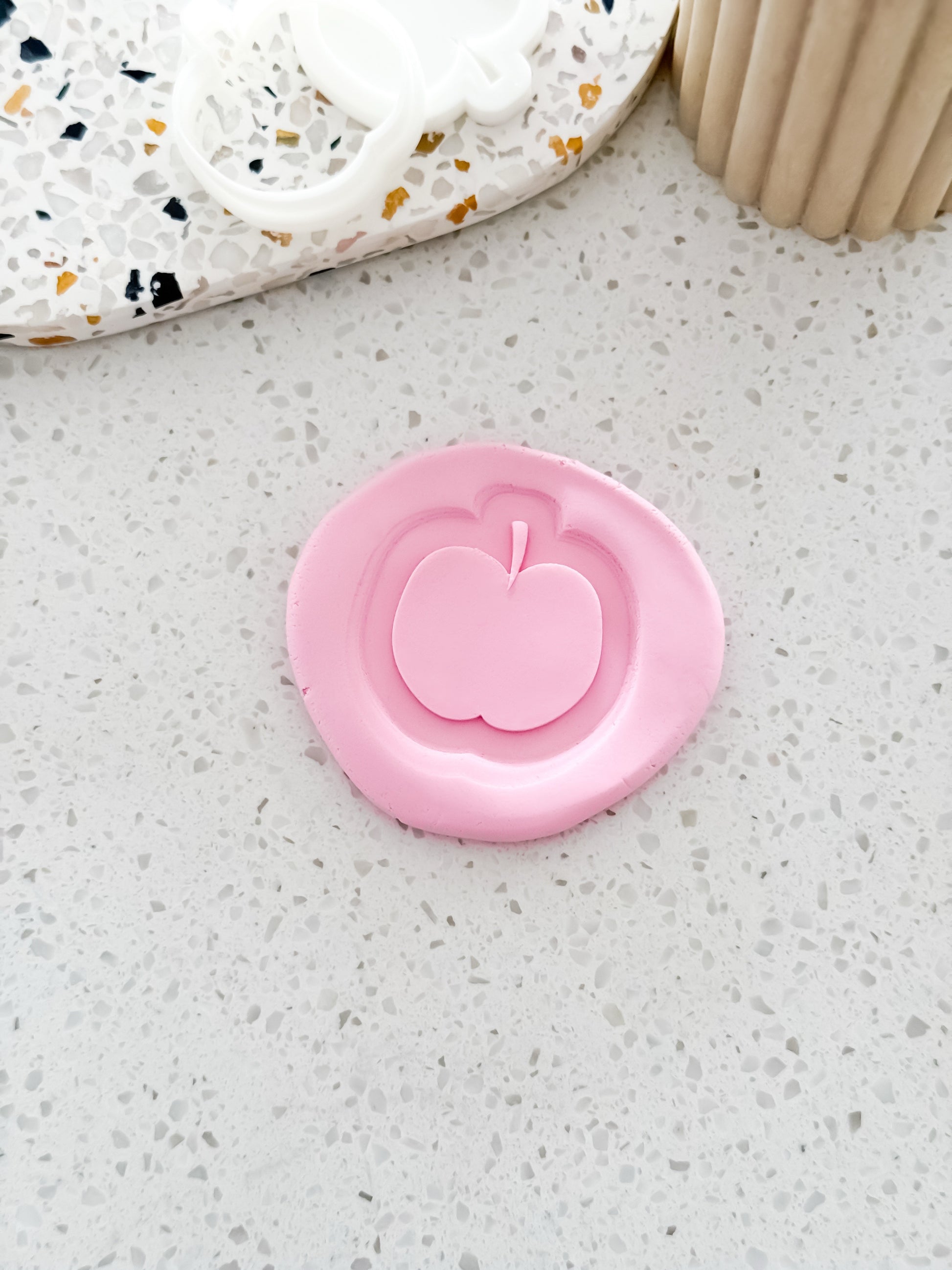 Mini Apple (Caterpillar) Stamp & Cutter - Perfect for Fondant & Sugar Cookies