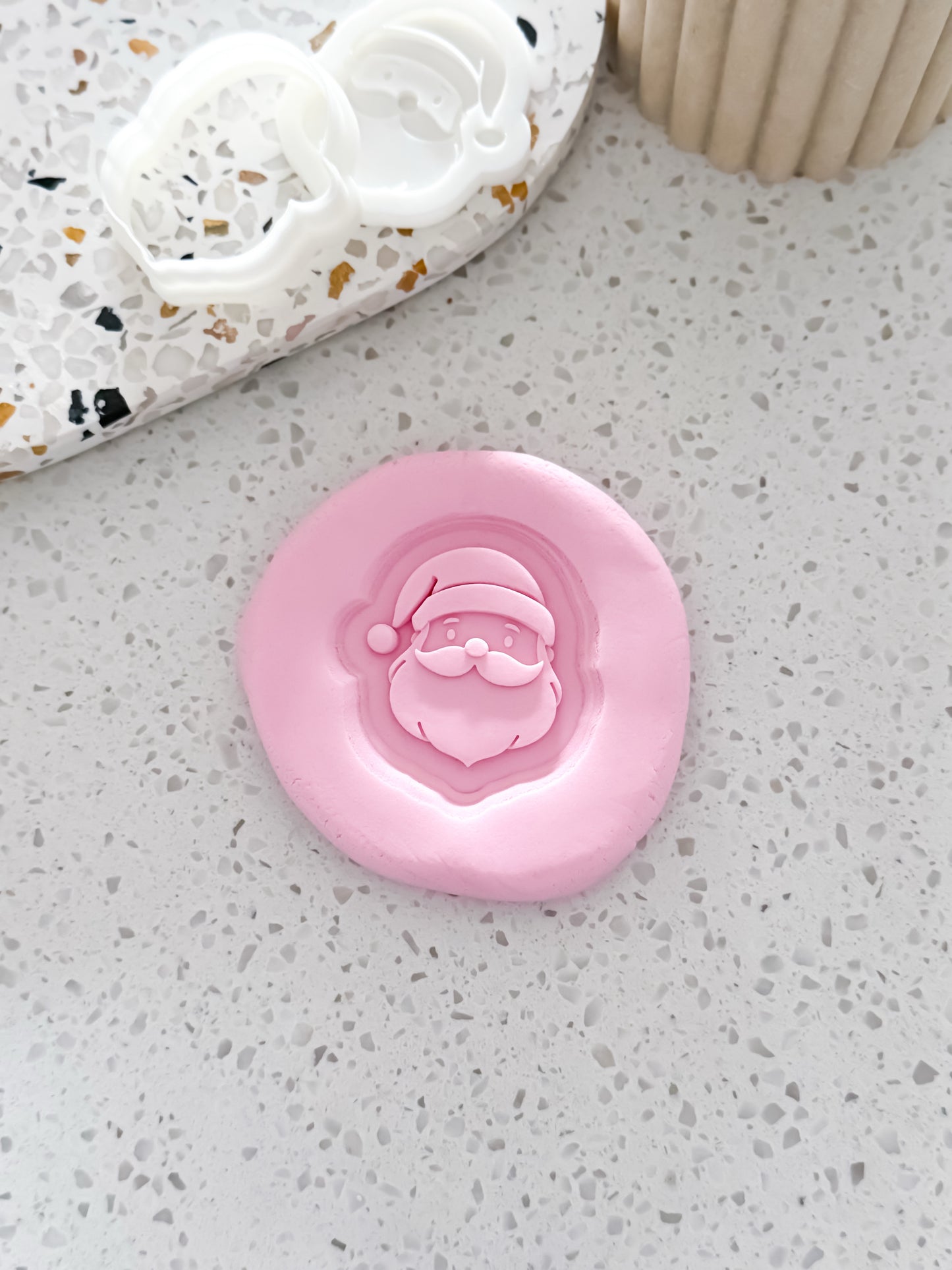 Mini Mr. Santa Stamp & Cutter - Perfect for Fondant & Sugar Cookies