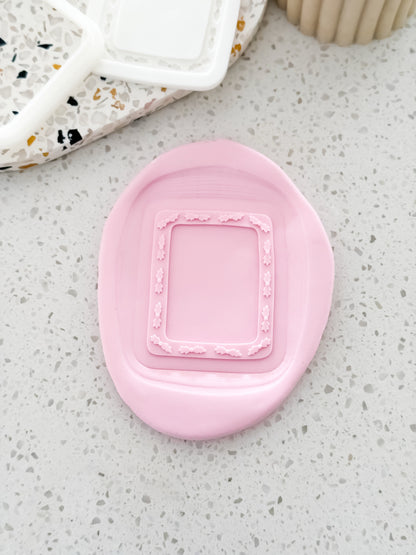 Rectangle Mistletoe Frame Stamp & Cutter - Perfect for Fondant & Sugar Cookies