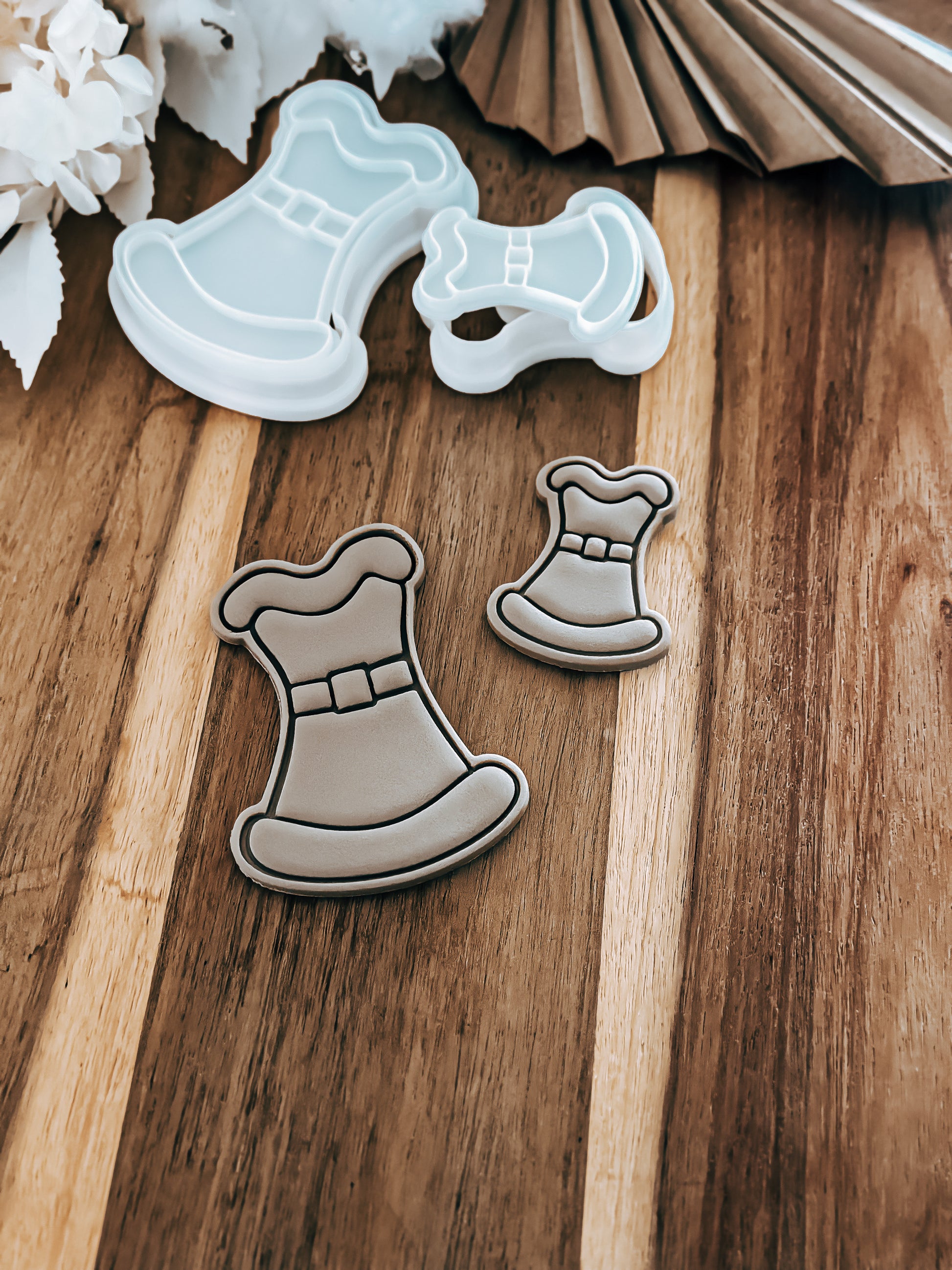 Mini Mrs. Claus Outfit - Cookie Stamp and Cutter - Ideal for Fondant & Sugar Cookies