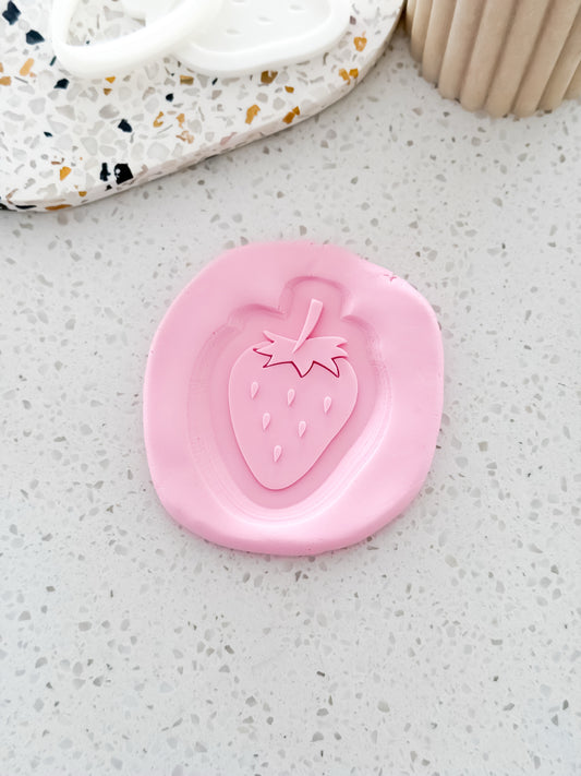 Strawberry (Caterpillar) Stamp & Cutter - Perfect for Fondant & Sugar Cookies